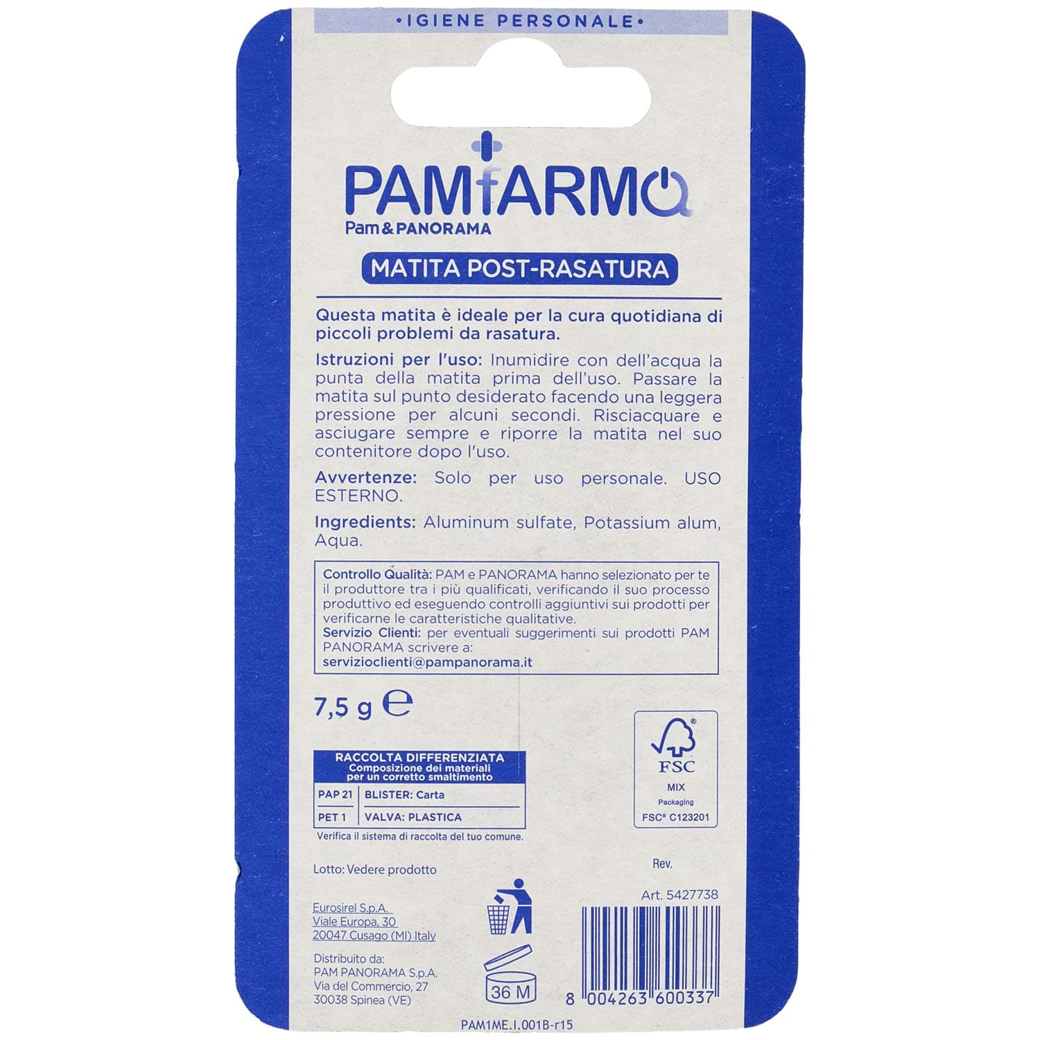 PAM PANORAMA Matita Post-rasatura 7,5 g – immagine 5