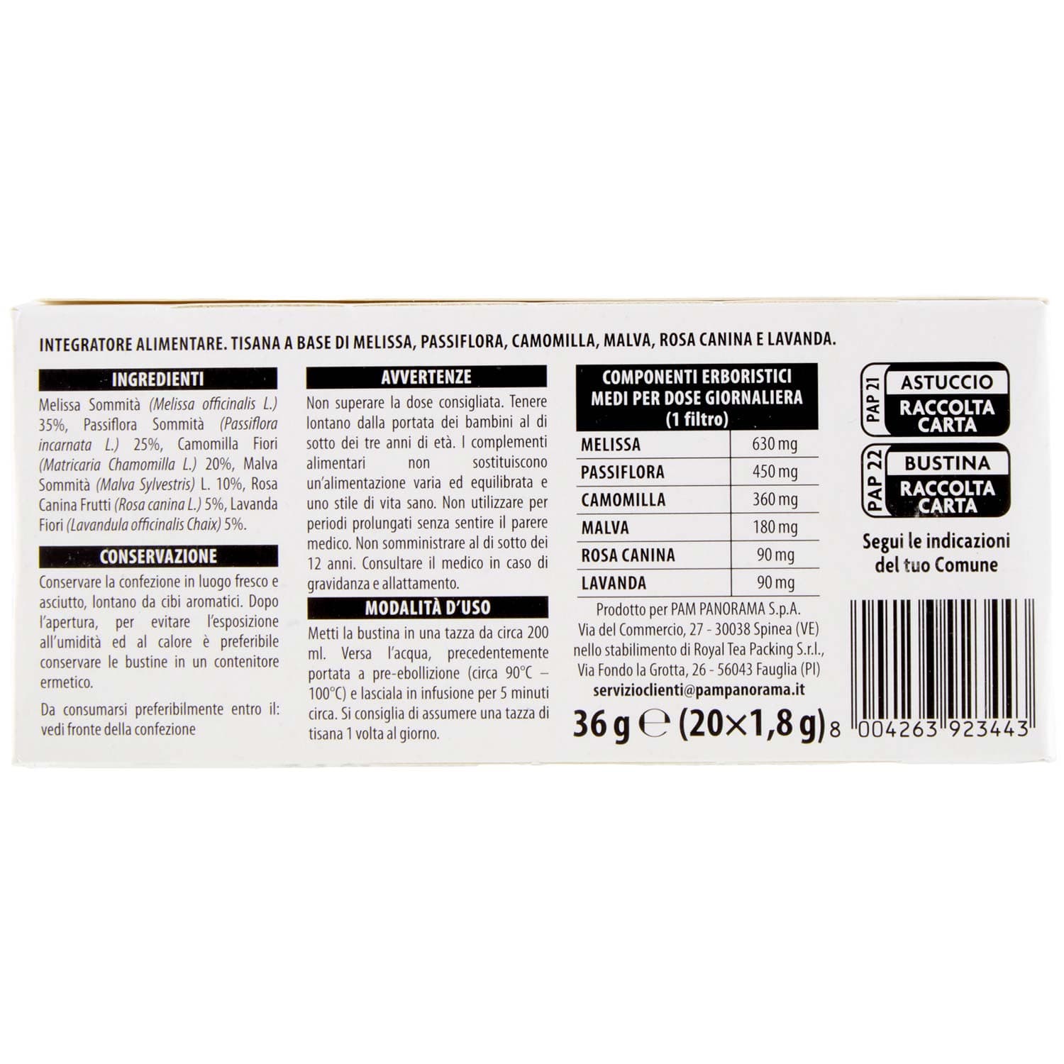TESORI DELL'ARCA Tisana Rilassante* 20 x 1,8 g – immagine 8