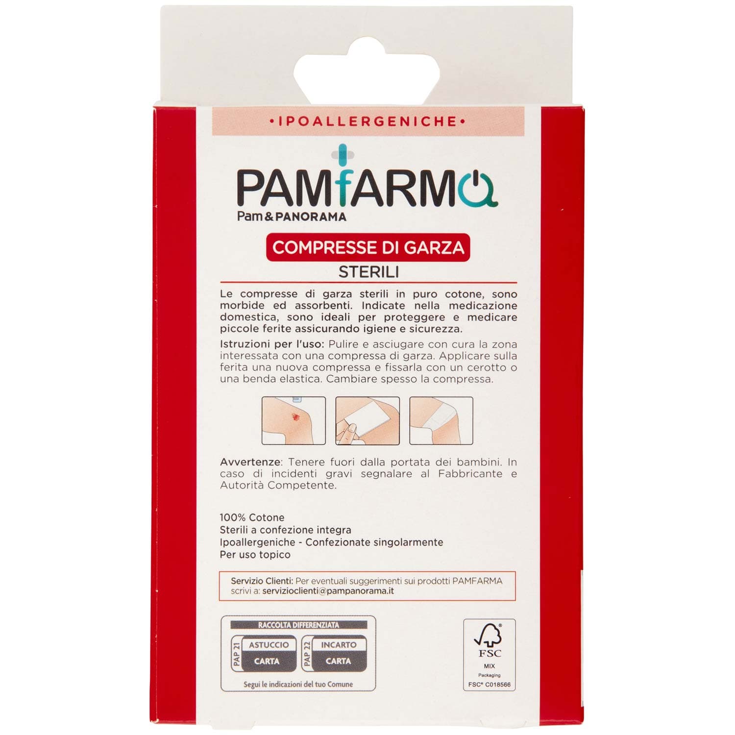 PAM PANORAMA Compresse di Garza 1 Formato 6 pz – immagine 5