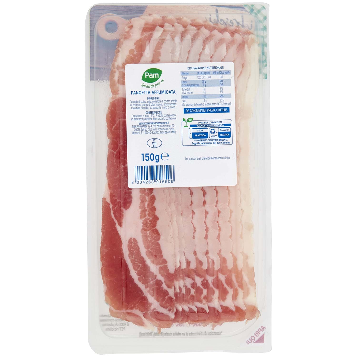 PAM Qualità per te gli Affettati Bacon Affumicato 150 g – immagine 5