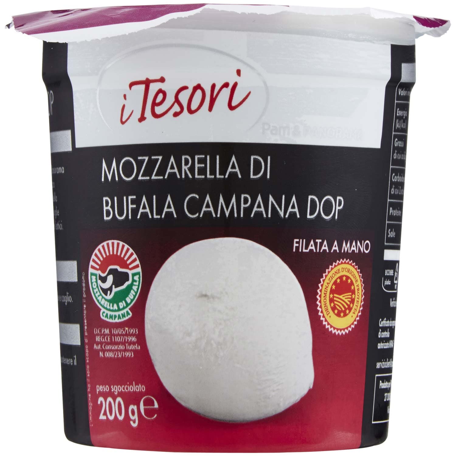 I TESORI Mozzarella di Bufala Campana DOP 200 g – immagine 3
