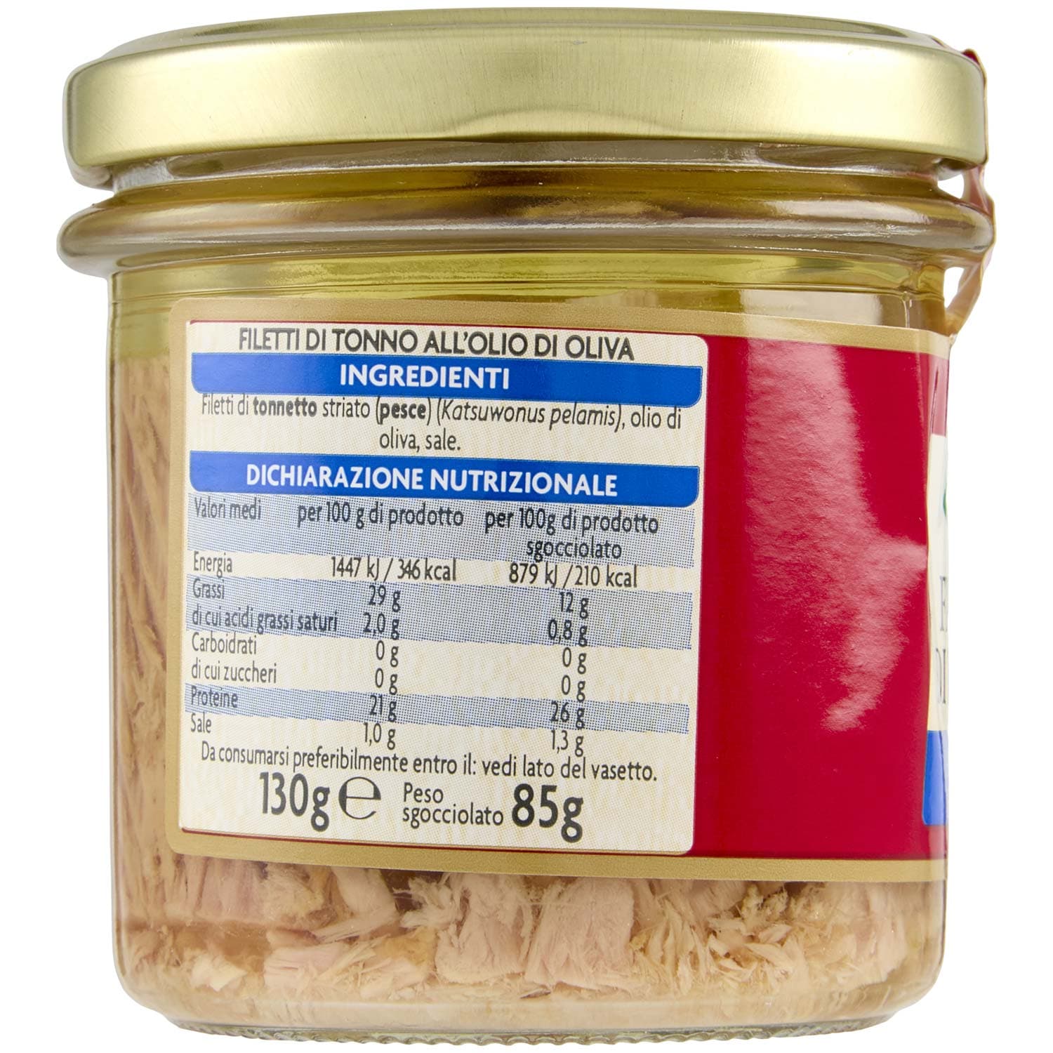 PAM Filetti di Tonno all'Olio di Oliva 130 g – immagine 4