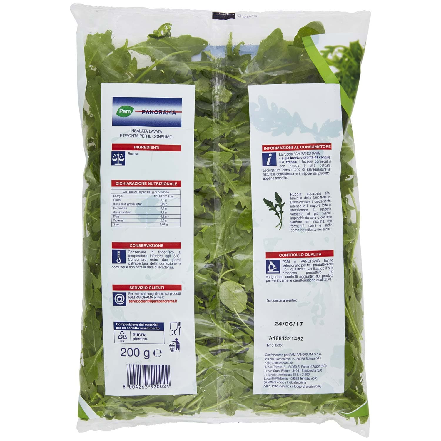 PAM PANORAMA Rucola selezionata e lavata 200 g – immagine 5