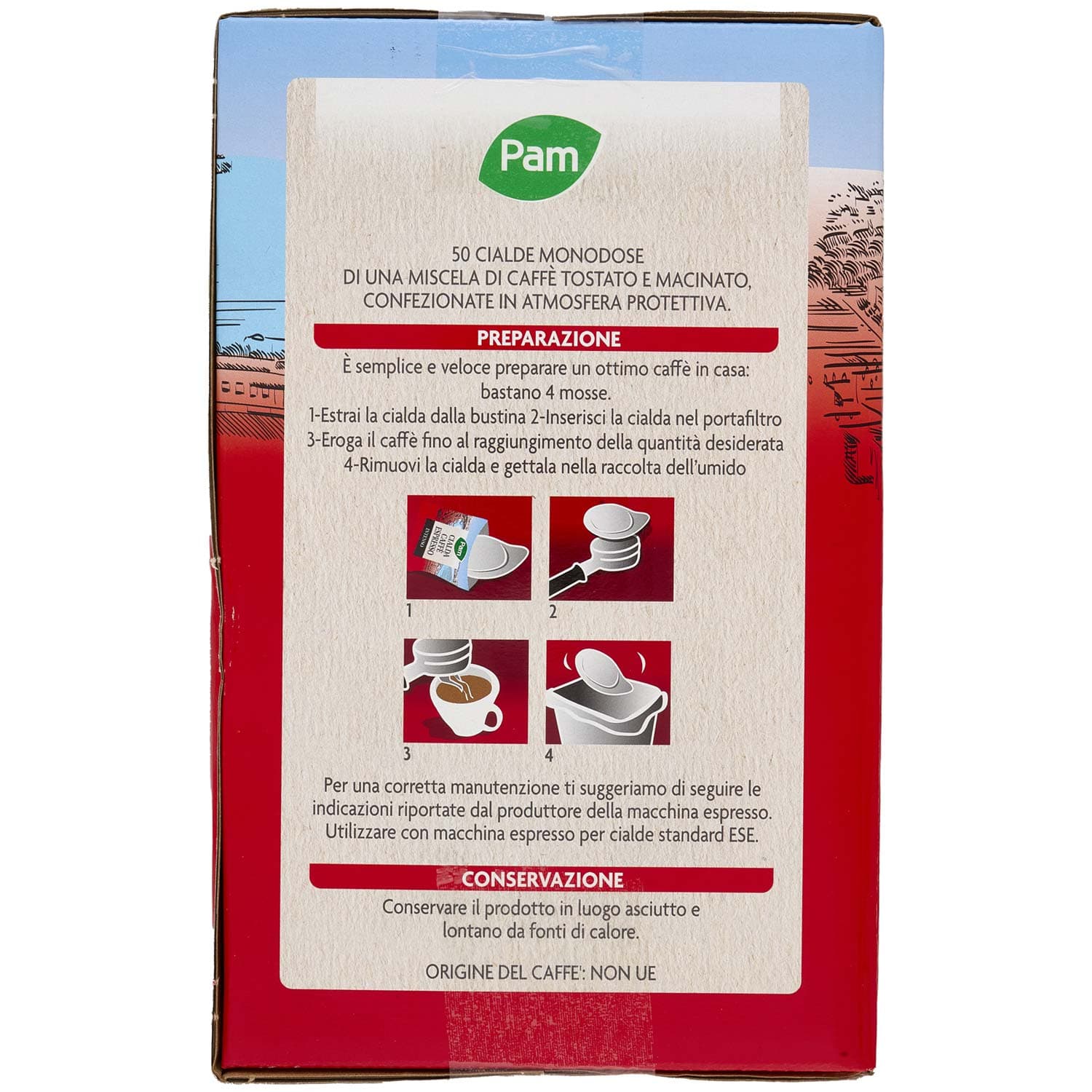 PAM 50 Cialde Caffè Espresso Intenso 50 x 7,2 g – immagine 4
