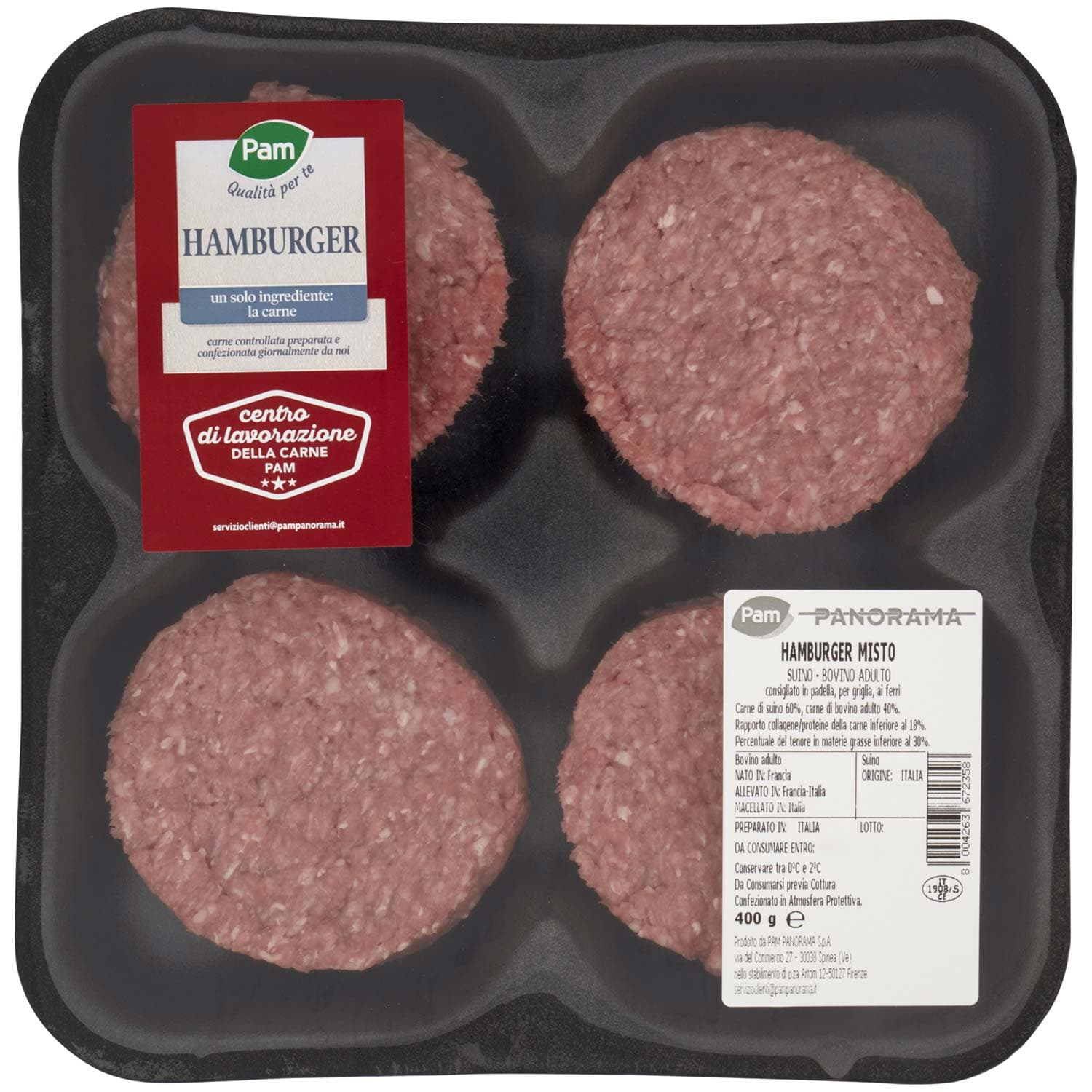 PAM Qualità per te Hamburger Misto Suino - Bovino Adulto 400 g – immagine 3