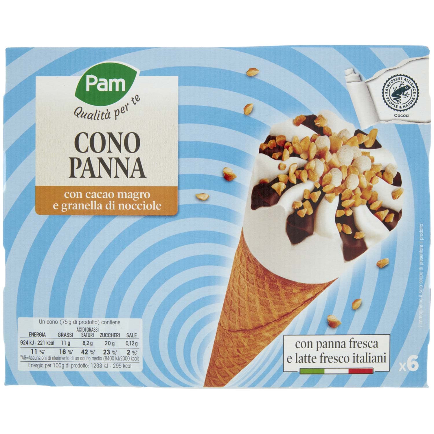 PAM Qualità per te Cono Panna 6 x 75 g – immagine 3