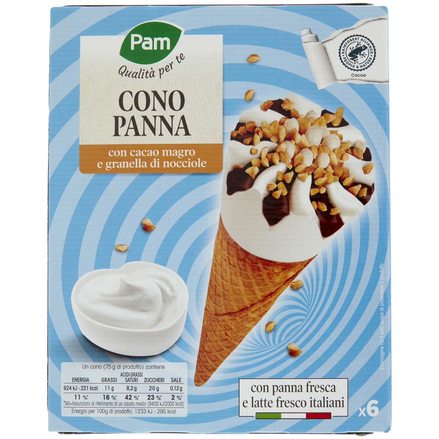 PAM Qualità per te Cono Panna 6 x 75 g – immagine 5