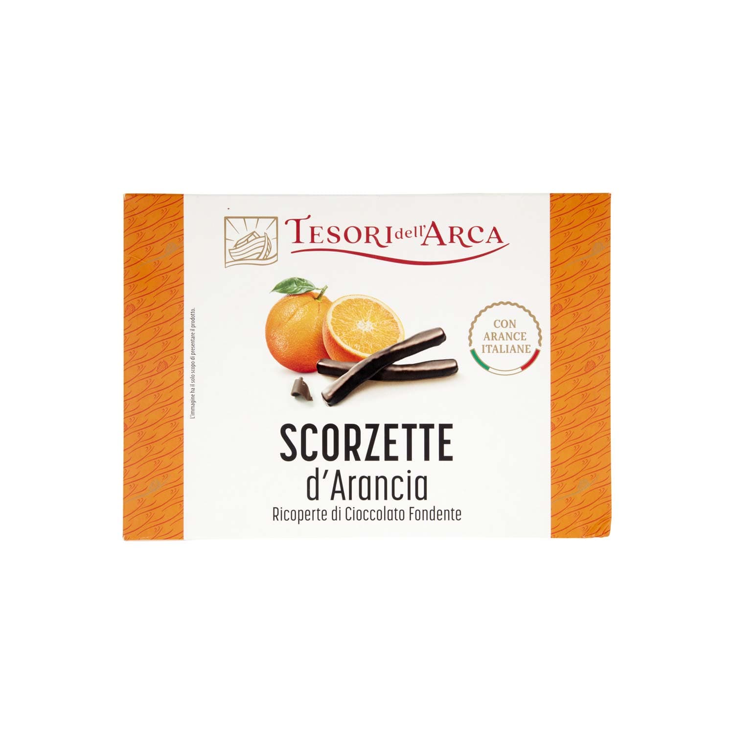 TESORI DELL'ARCA Scorzette d'Arancia Ricoperte di Cioccolato Fondente 230 g – immagine 3
