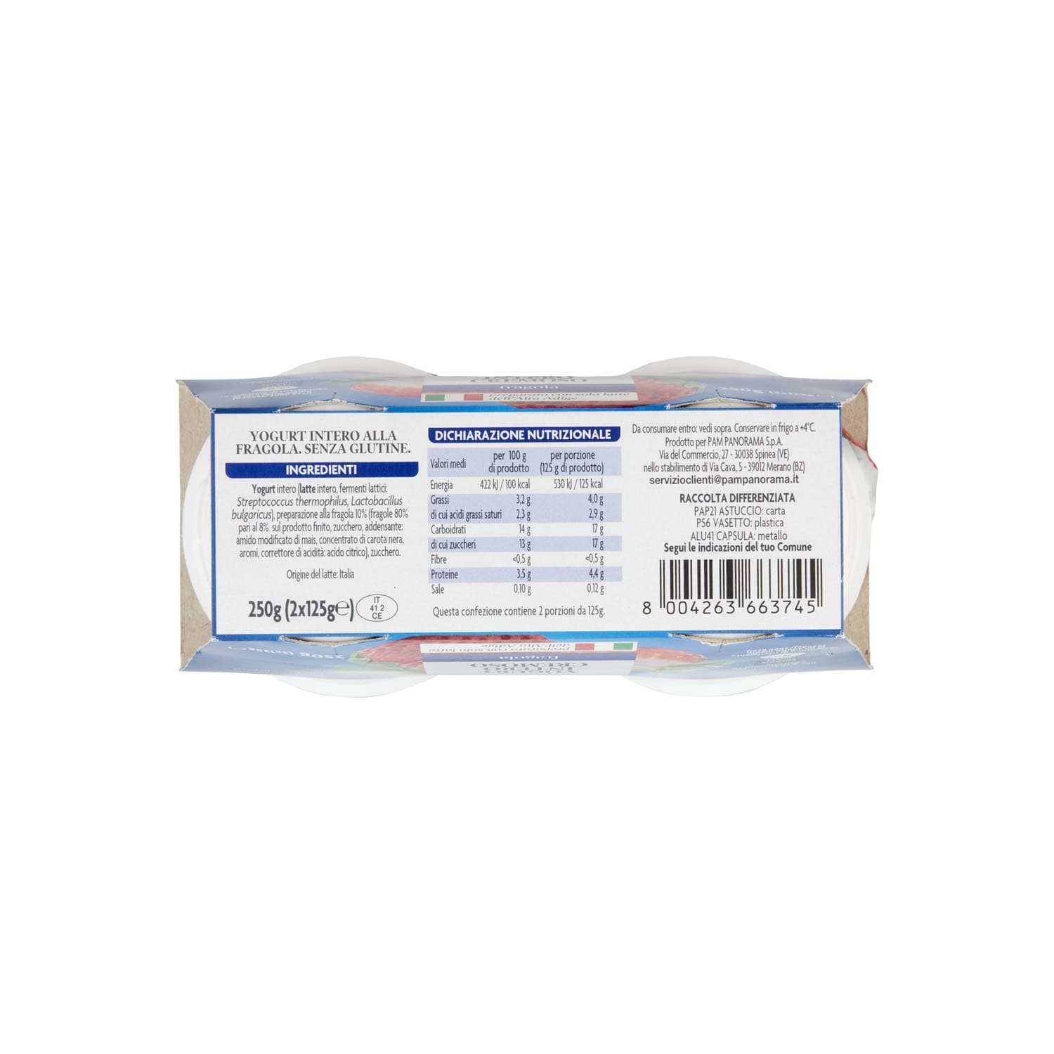 PAM PANORAMA Yogurt intero Cremoso alla Fragola 250g (125g x 2) – immagine 8