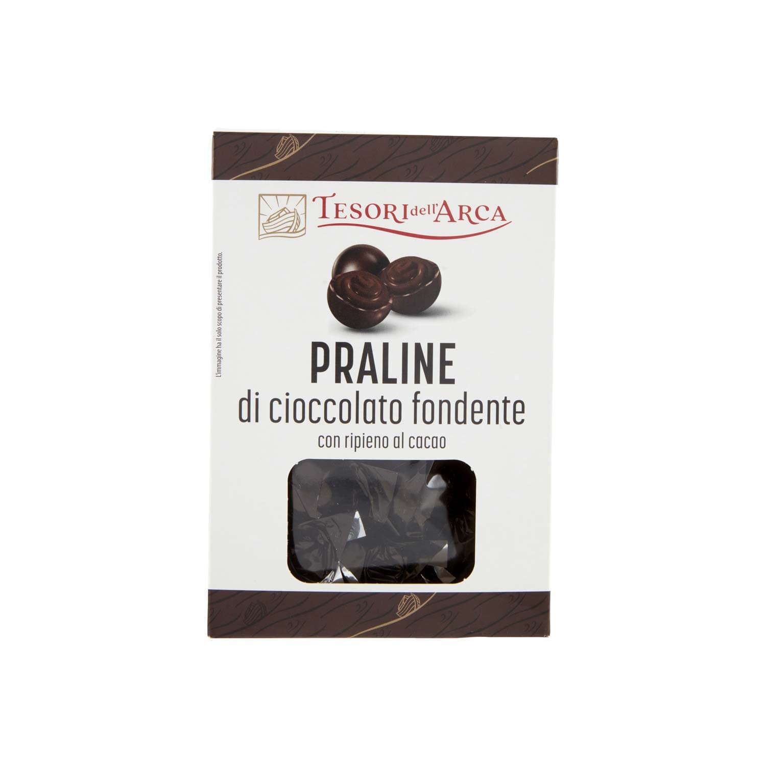 TESORI DELL'ARCA Praline di cioccolato fondente con ripieno al cacao 130 g – immagine 3