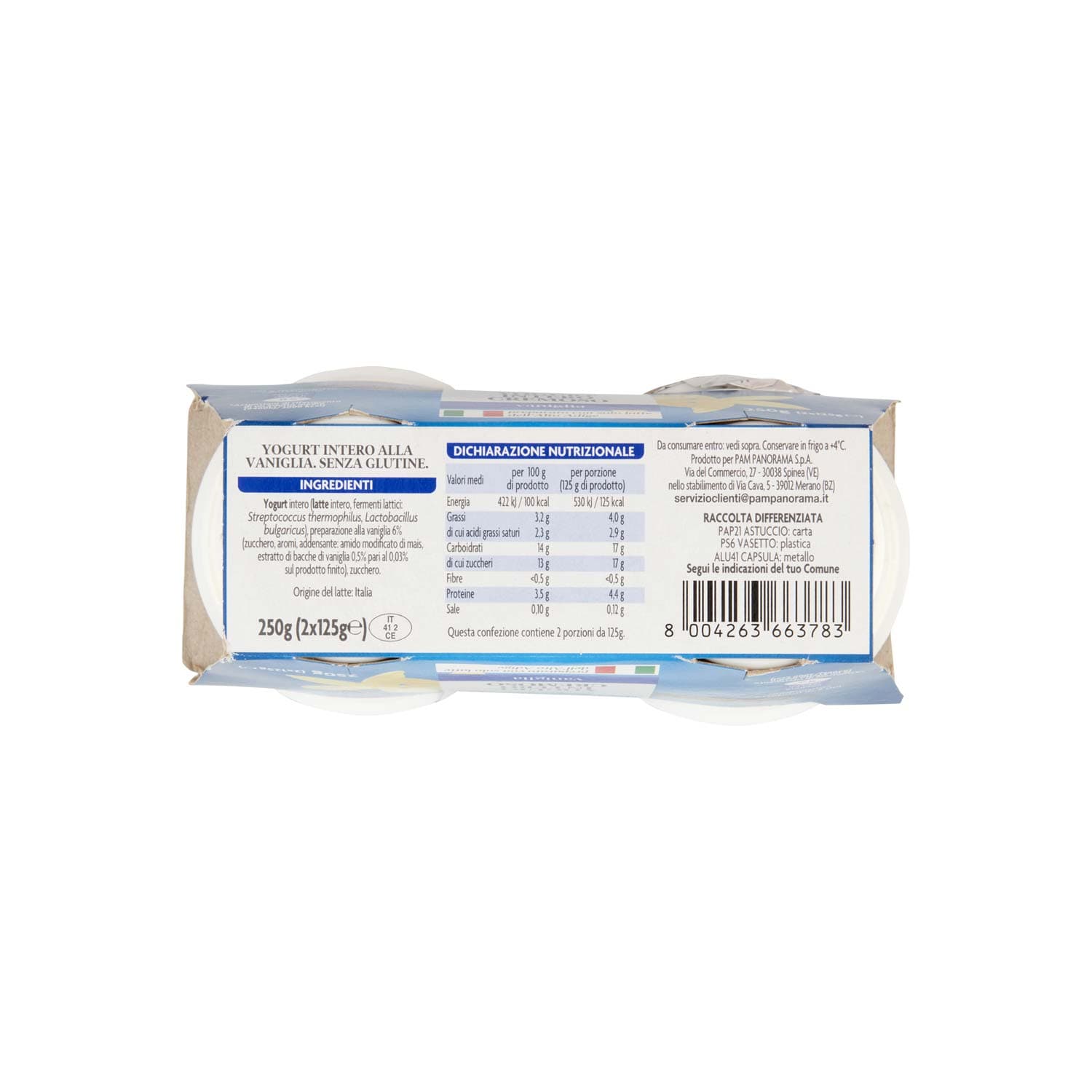 PAM PANORAMA Yogurt intero Cremoso alla Vaniglia 250g (125g x 2) – immagine 8