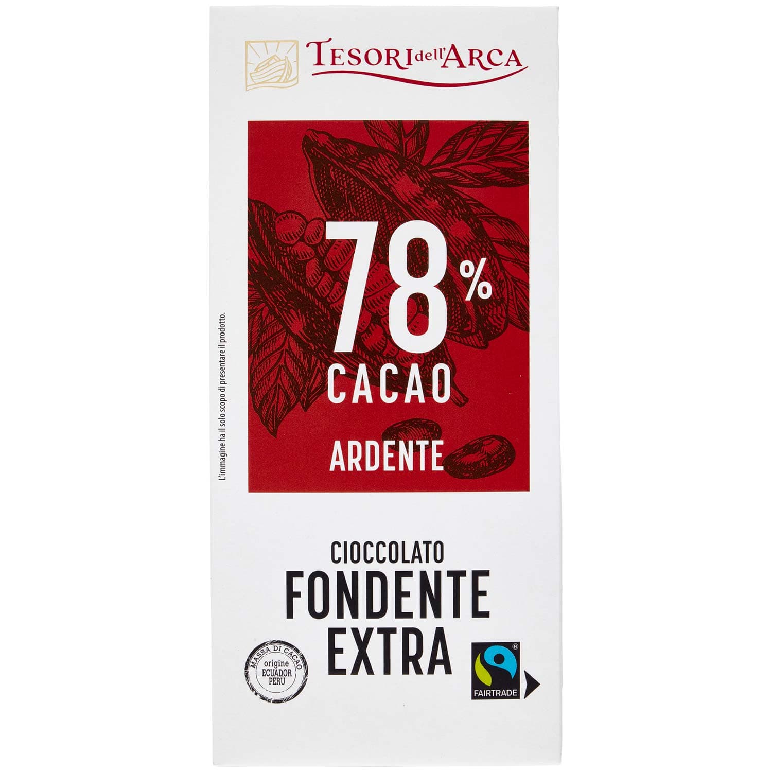 TESORI DELL'ARCA Cioccolato Fondente Extra 78% Cacao Ardente 100 g – immagine 3