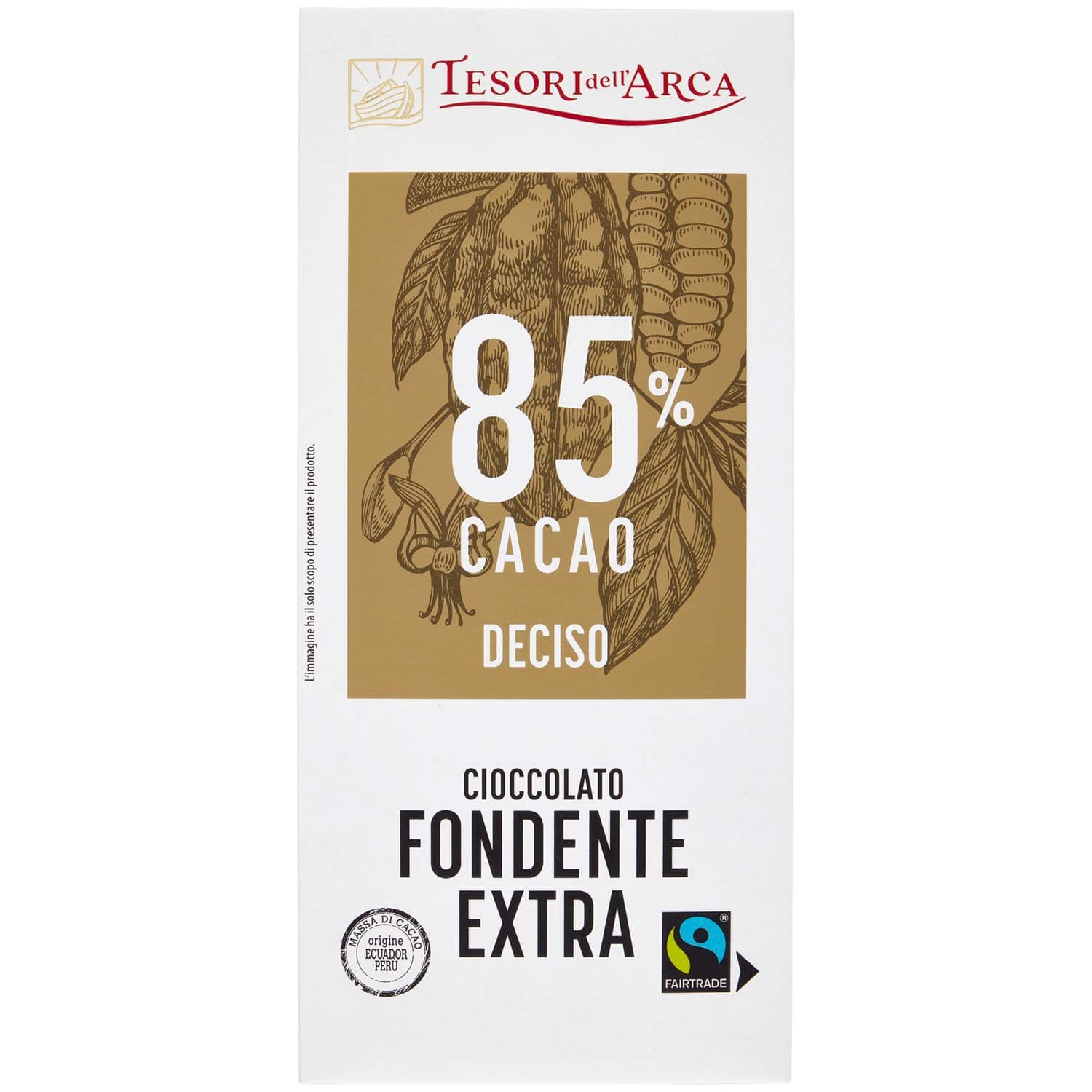 TESORI DELL'ARCA Cioccolato Fondente Extra 85% Cacao Deciso 100 g – immagine 3