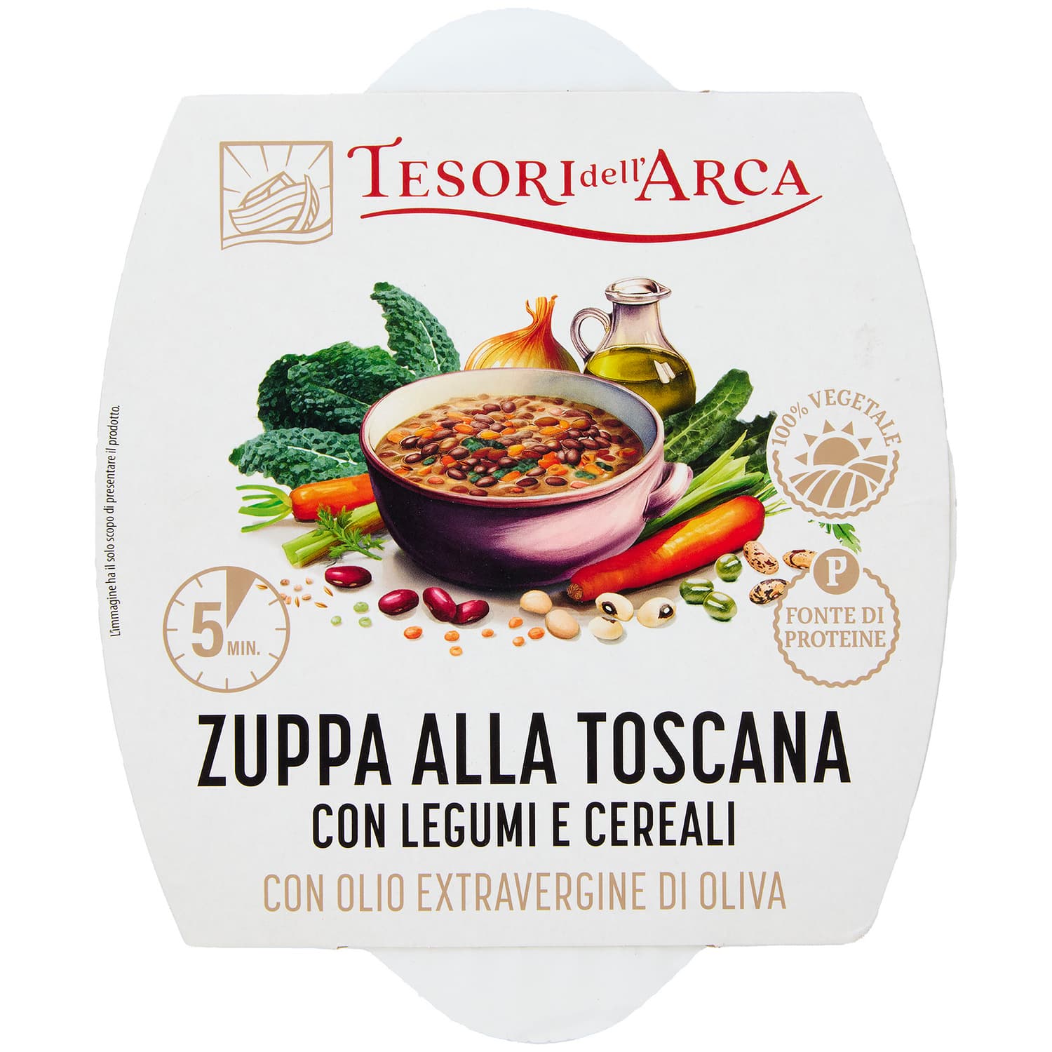 TESORI DELL'ARCA Zuppa alla Toscana con Legumi e Cereali con Olio Extravergine di Oliva 350 g – immagine 3
