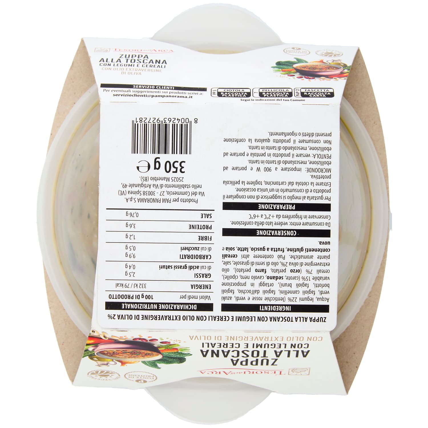 TESORI DELL'ARCA Zuppa alla Toscana con Legumi e Cereali con Olio Extravergine di Oliva 350 g – immagine 5