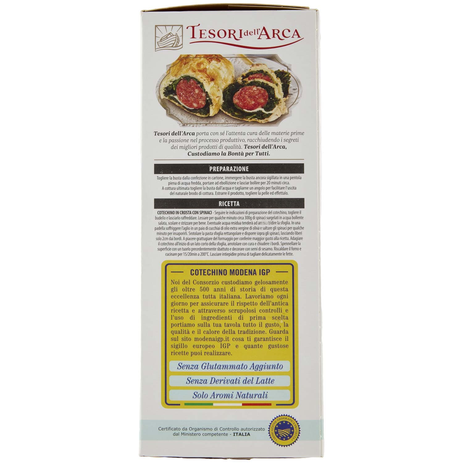 TESORI DELL'ARCA Cotechino Modena IGP Precotto 500 g – immagine 6
