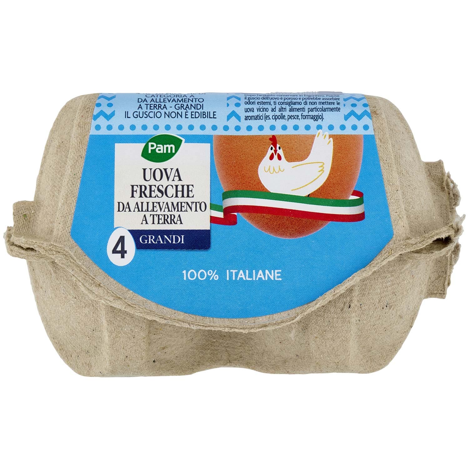 PAM Uova Fresche da Allevamento a Terra Grandi 4 pz – immagine 8