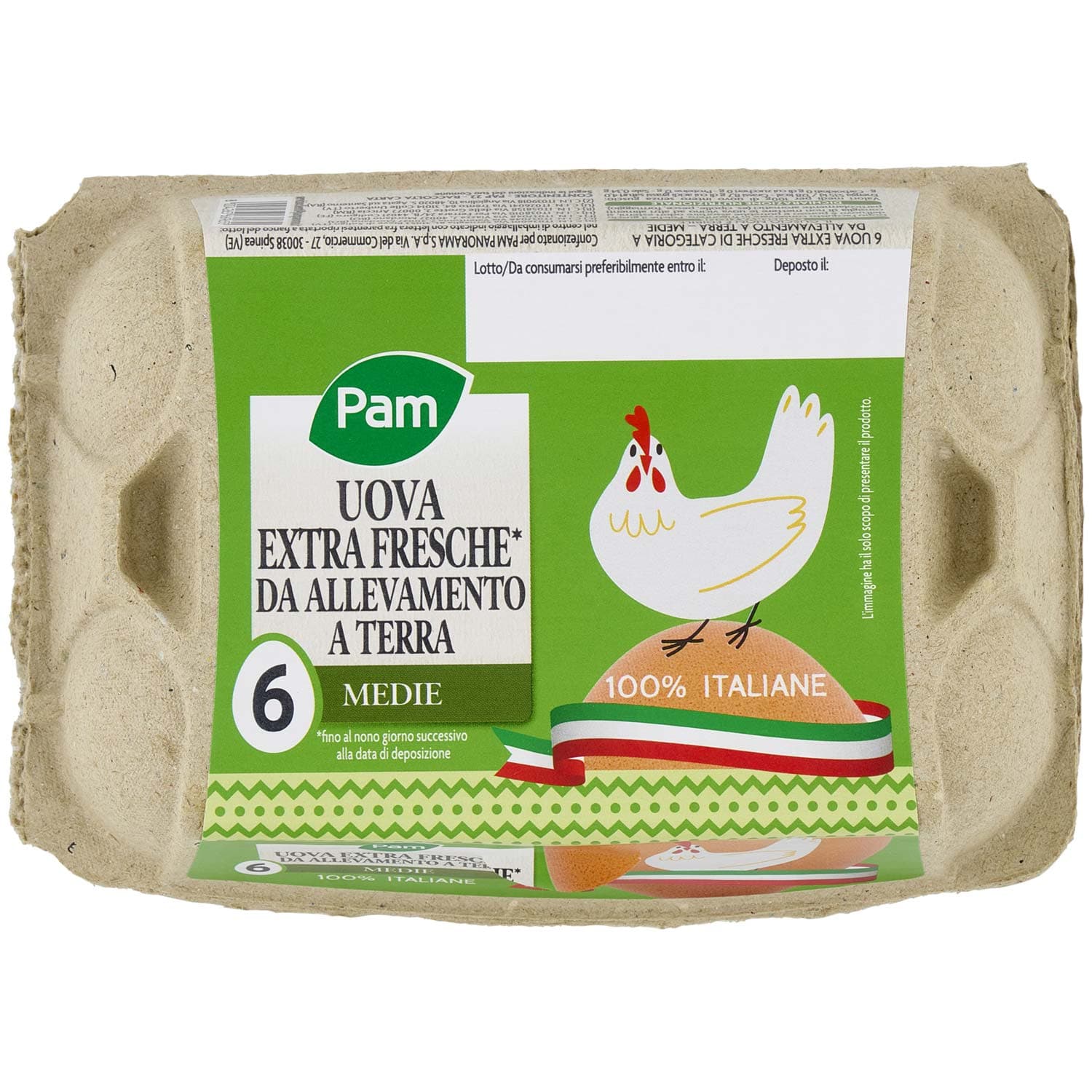 PAM PANORAMA 6 Uova extra fresche Medie da Allevamento a Terra – immagine 3