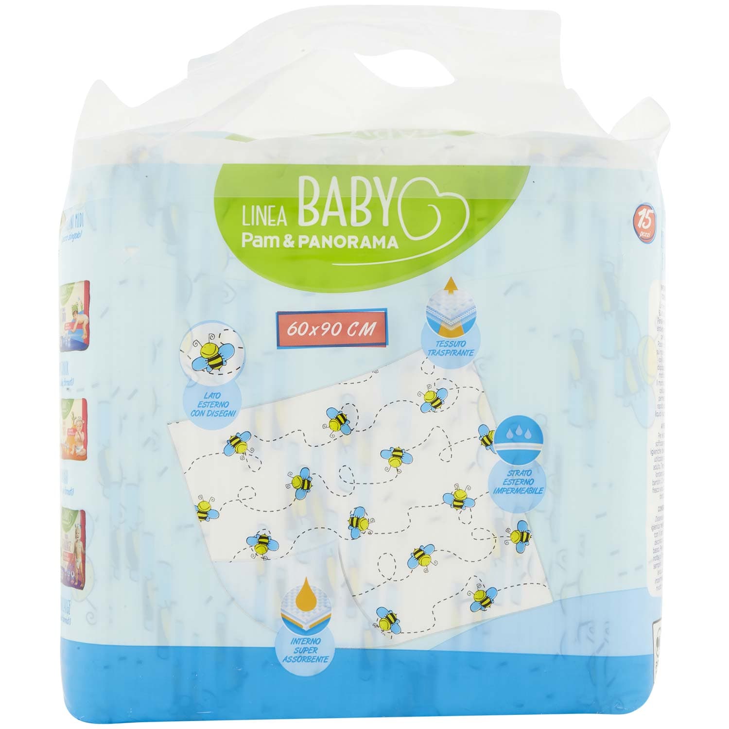 PAM PANORAMA Linea Baby Traverse Protettive salvaletto 60x90 cm 15 pz – immagine 5