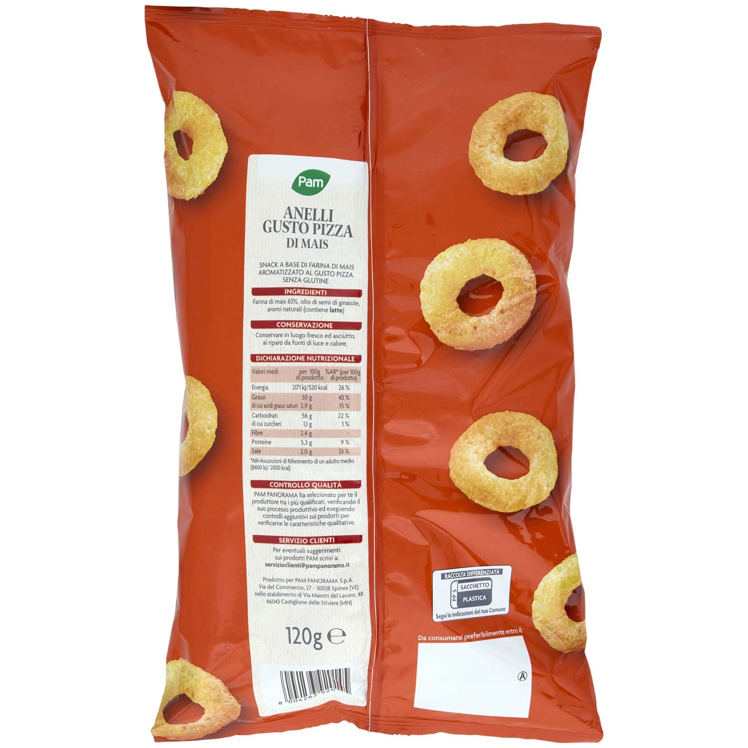 PAM Anelli Gusto Pizza di Mais 120 g – immagine 5