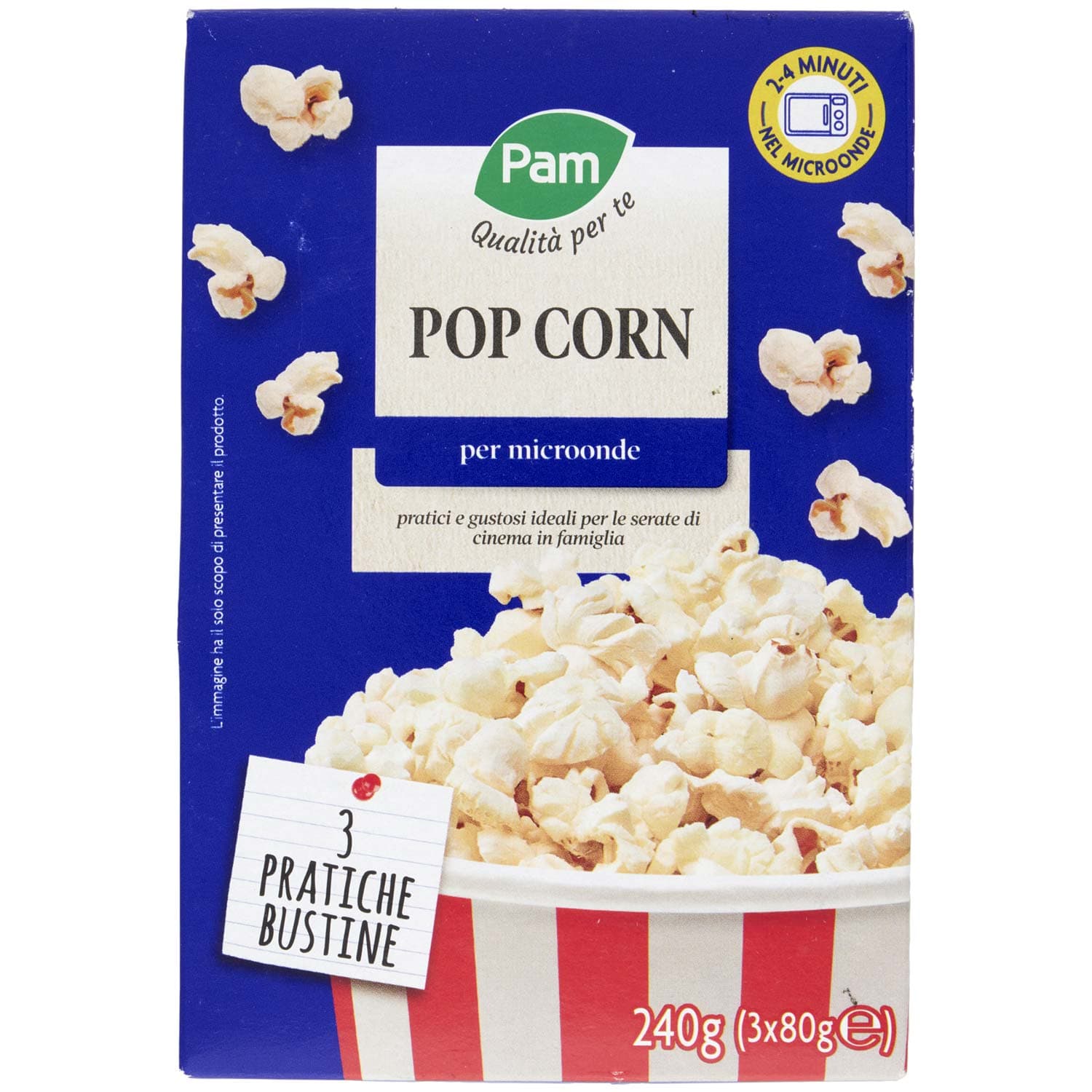 PAM Qualità per te Pop Corn per micronde 240 g – immagine 3