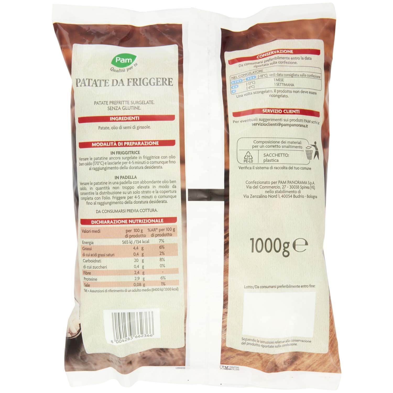 PAM PANORAMA Patate Fritte surgelate 1 kg – immagine 5