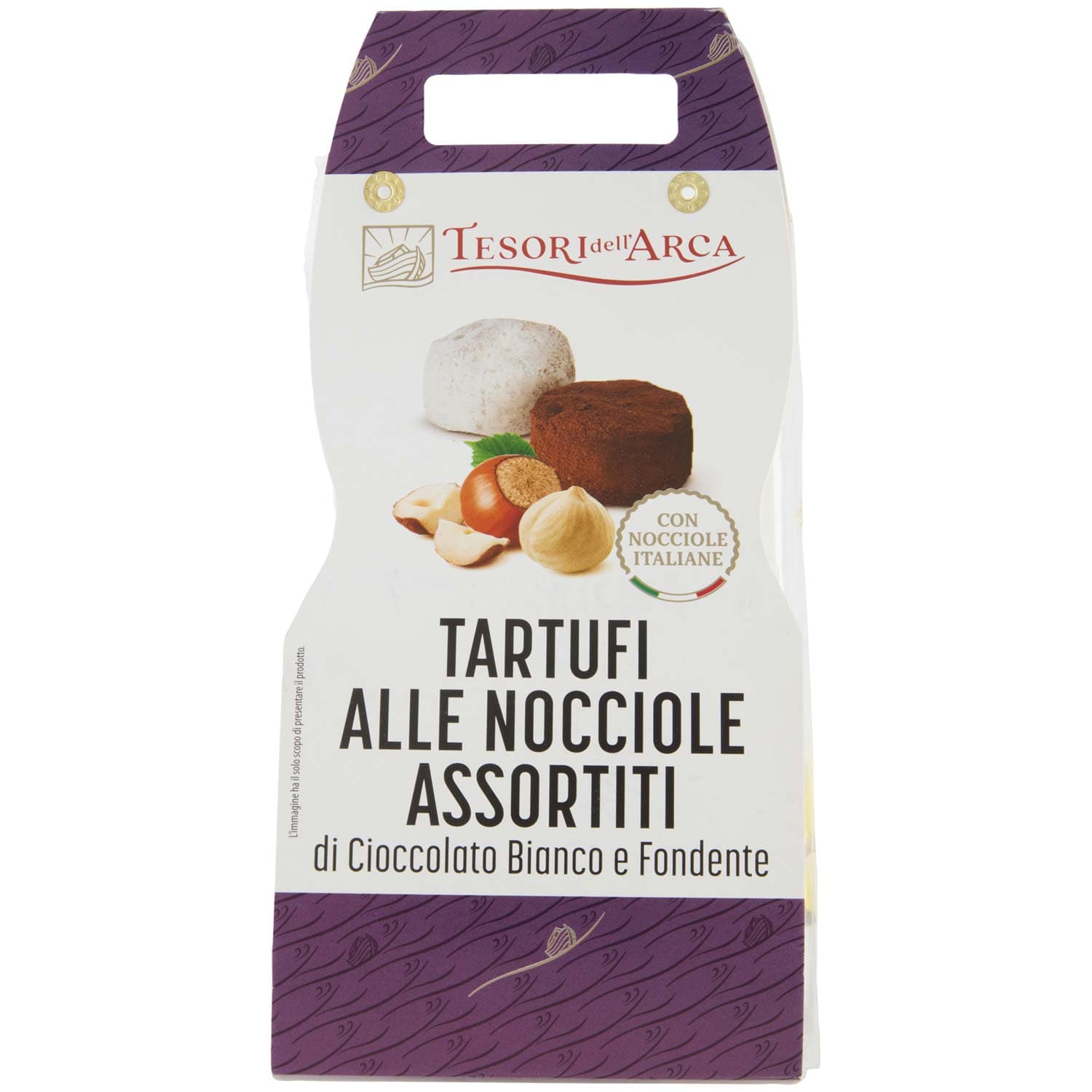 TESORI DELL'ARCA Tartufi alle Nocciole Assortiti di Cioccolato Bianco e Fondente 160 g – immagine 3