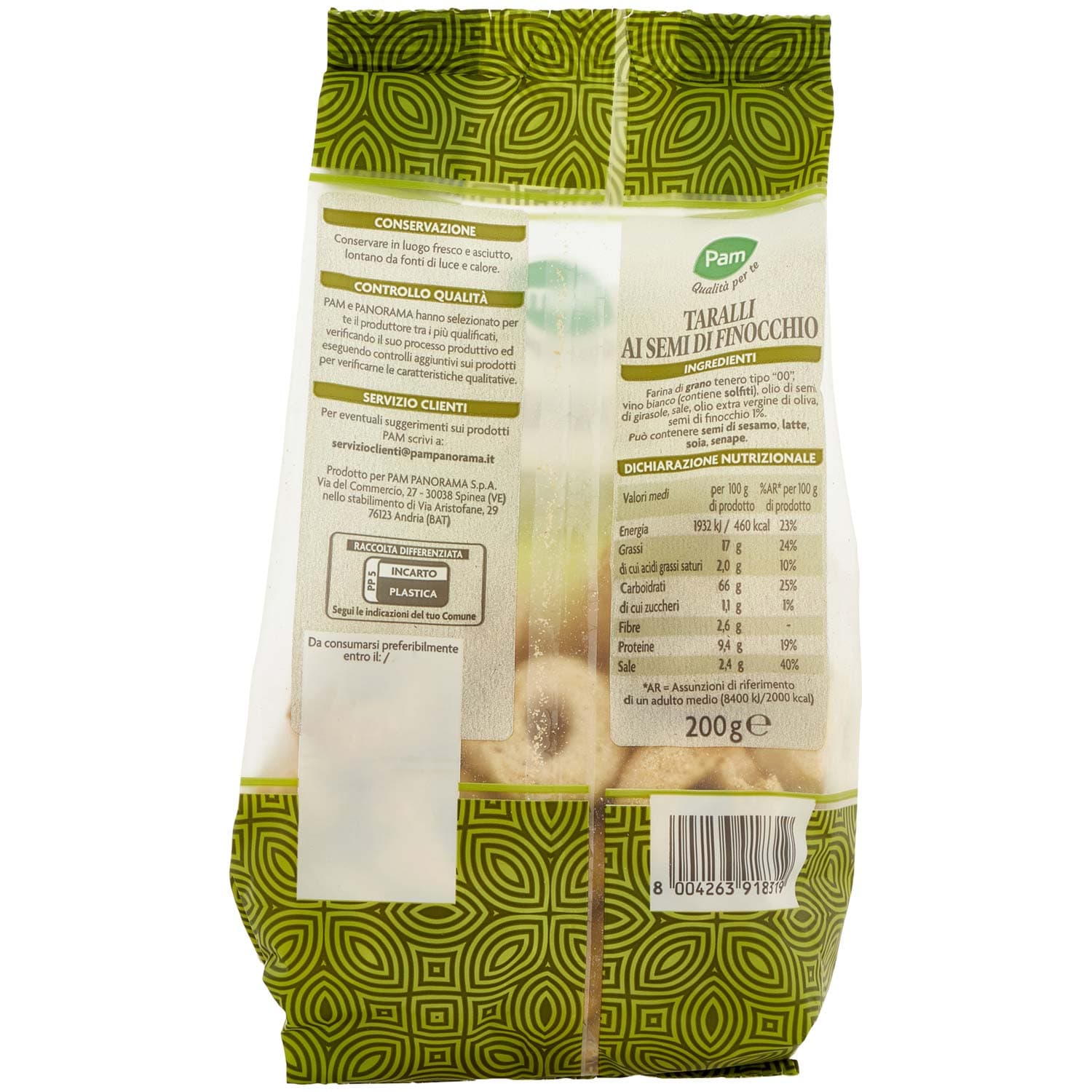 PAM Qualità per te Taralli ai Semi di Finocchio 200 g – immagine 5