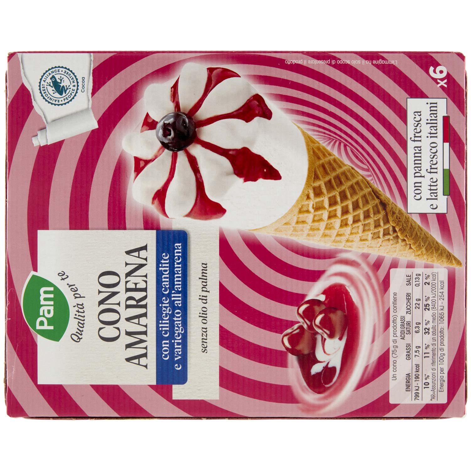 PAM Qualità per te Cono Amarena 6 x 75 g – immagine 5