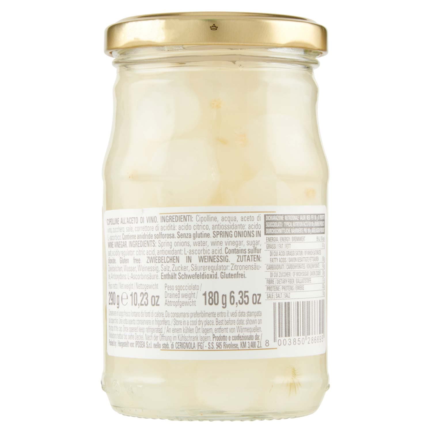 Iposea Cipolline all'aceto di vino 290 g – immagine 5