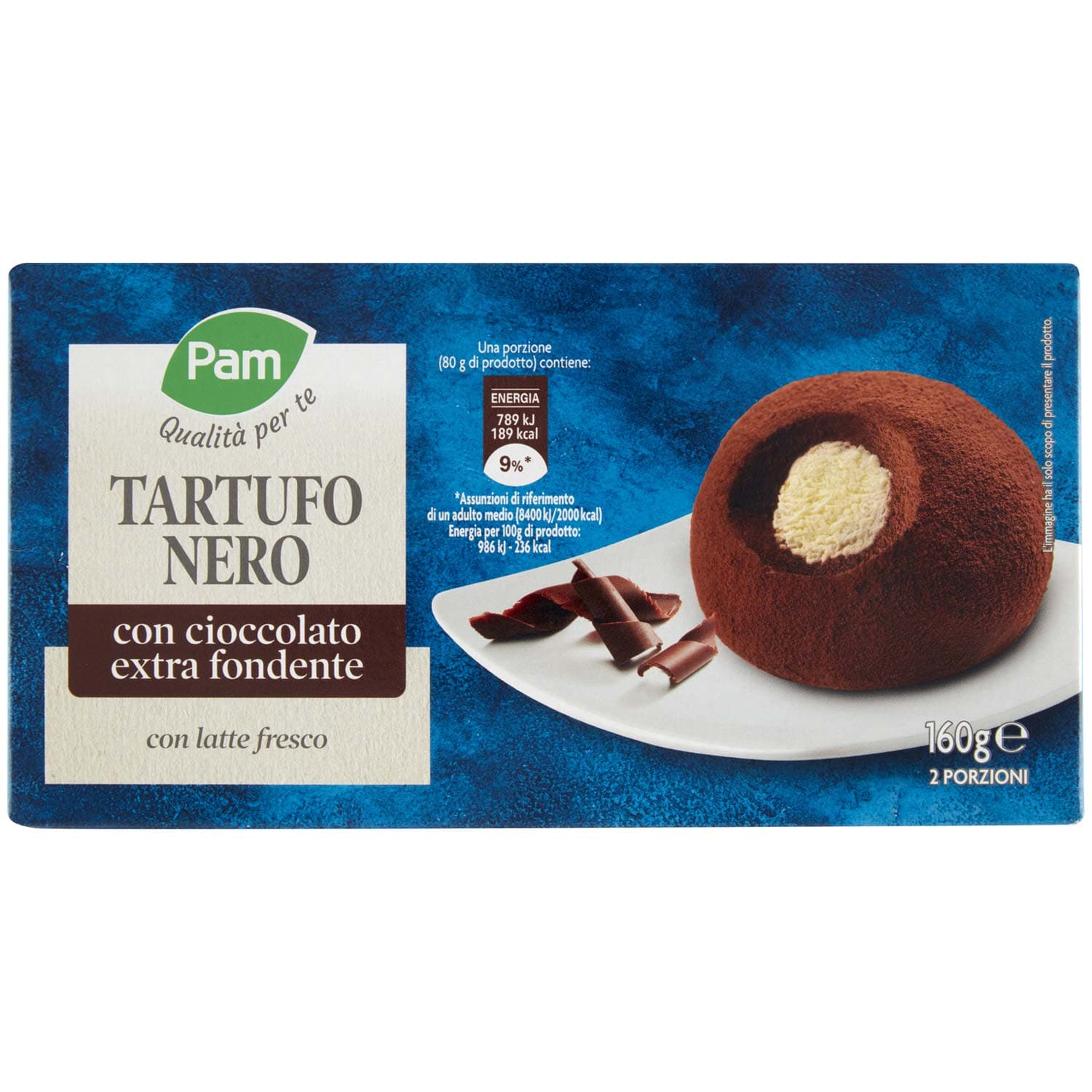 PAM Qualità per te Tartufo Nero con cioccolato extra fondente 2 x 80 g – immagine 3