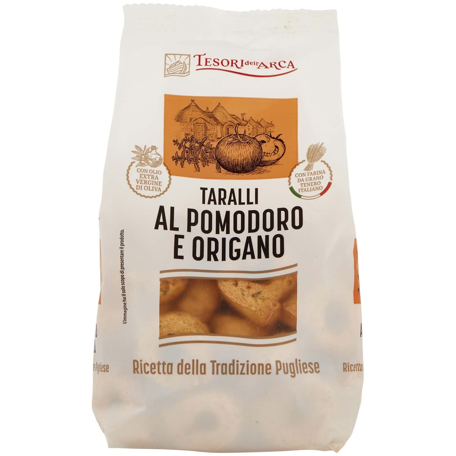 TESORI DELL'ARCA Taralli al Pomodoro e Origano 250 g – immagine 3