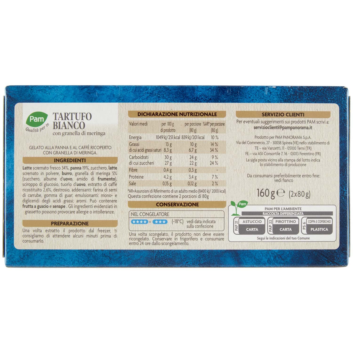 PAM Qualità per te Tartufo Bianco con granella di meringa 2 x 80 g – immagine 5