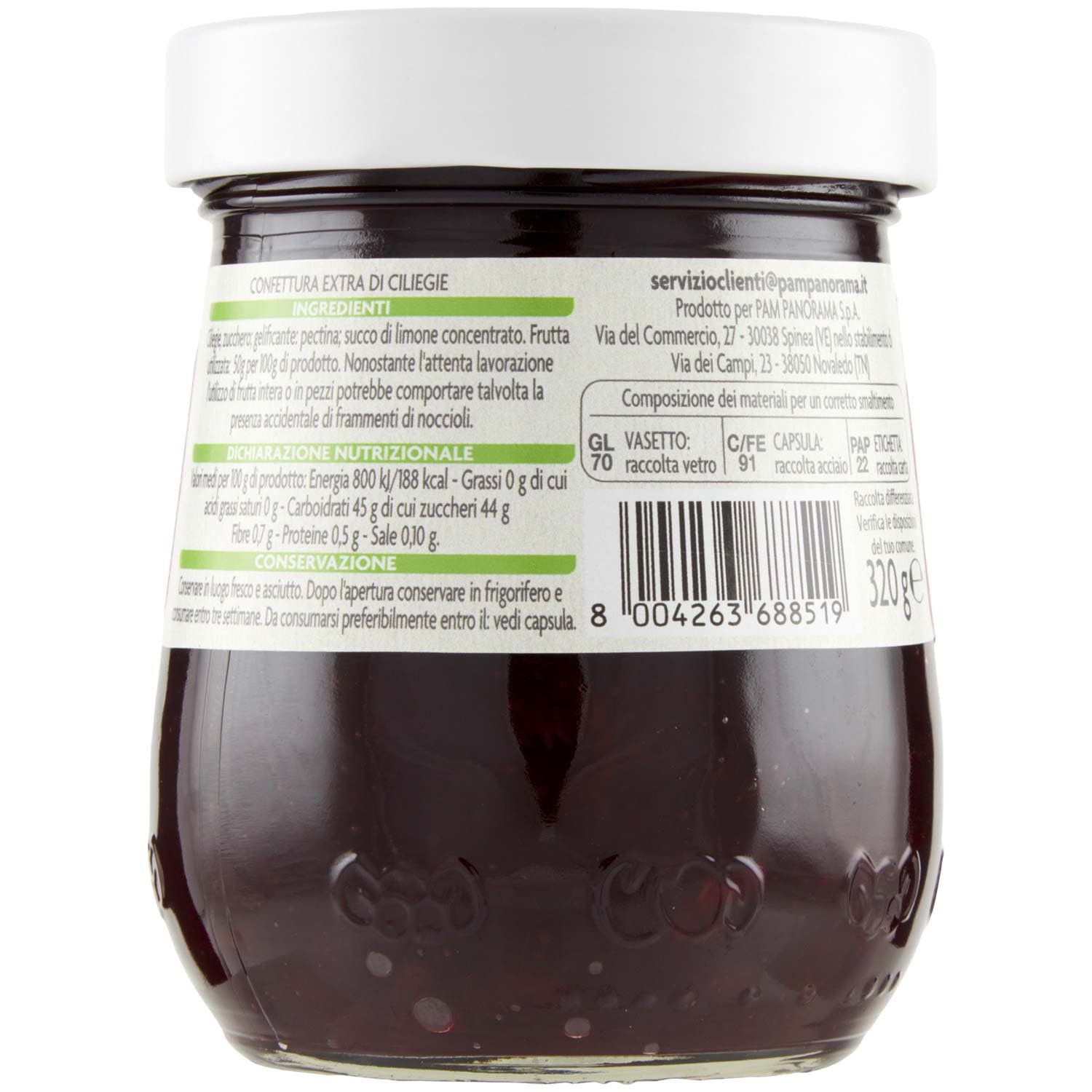 PAM Qualità per te Confettura Extra di ciliegie 320 g – immagine 5