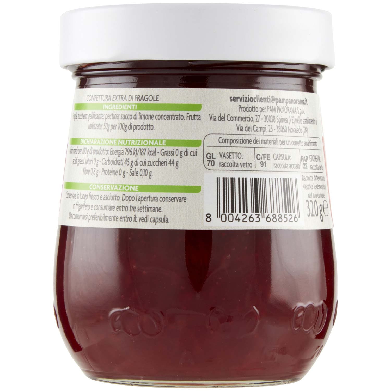 PAM Qualità per te Confettura Extra di fragole 320 g – immagine 5
