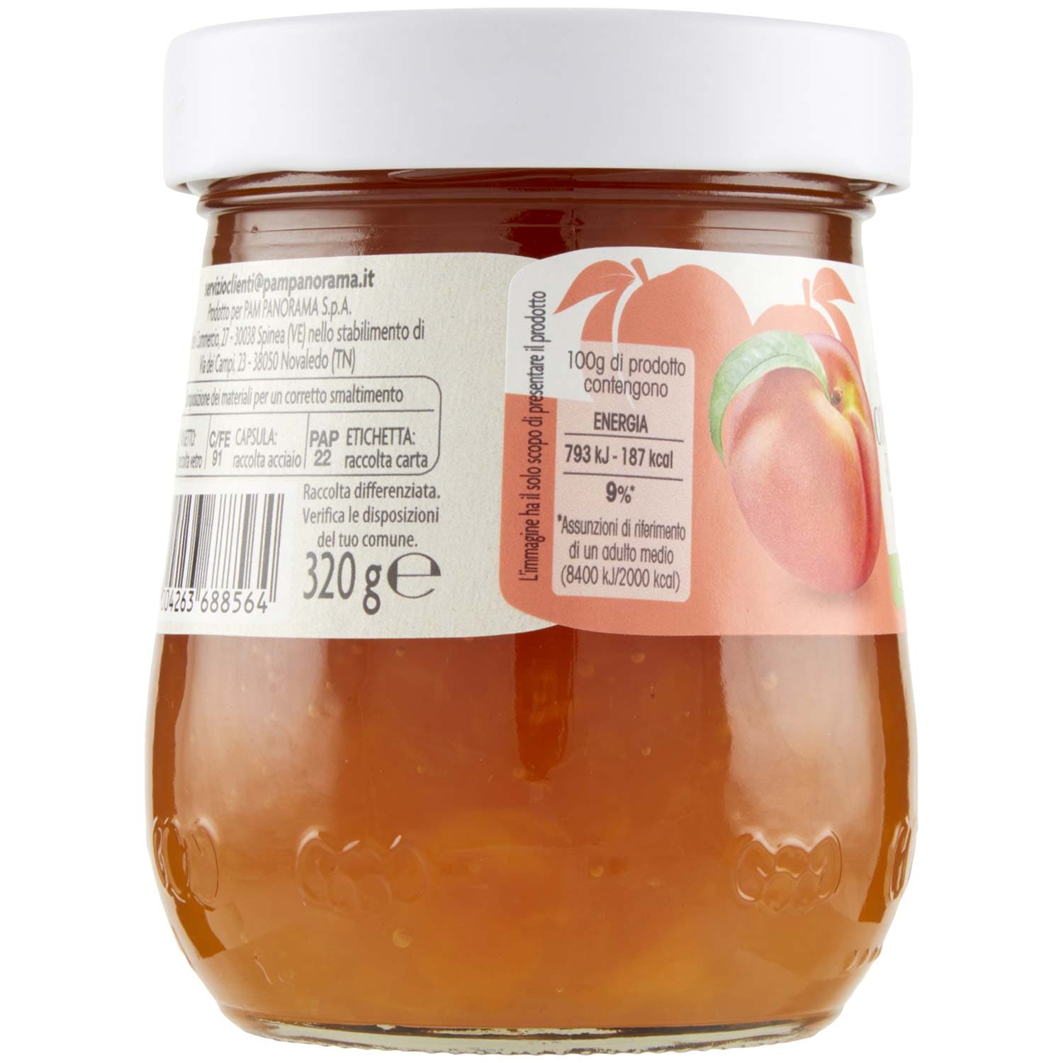 PAM Qualità per te Confettura Extra di pesche 320 g – immagine 4