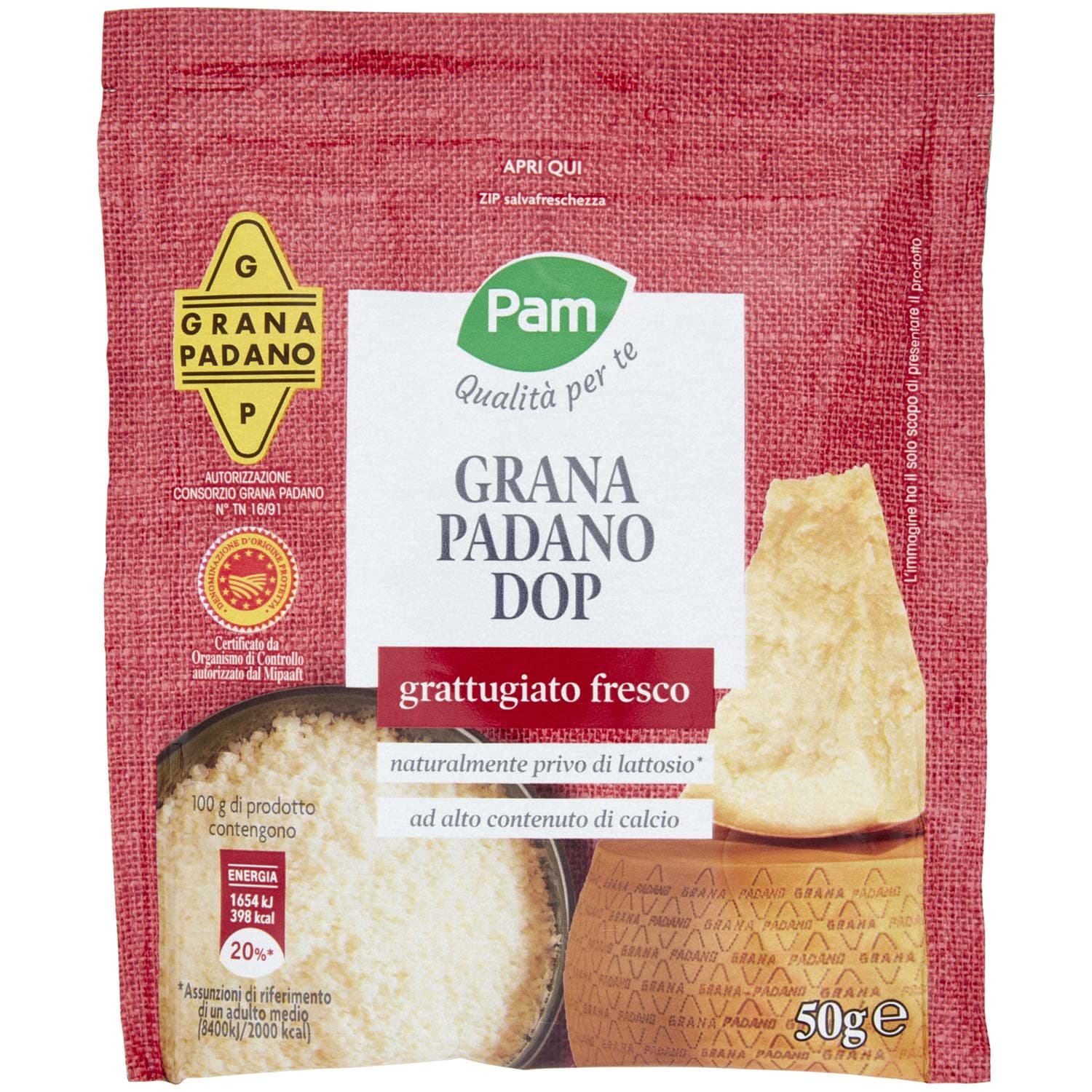 PAM PANORAMA Grana Padano D.O.P. grattugiato 50 g – immagine 3
