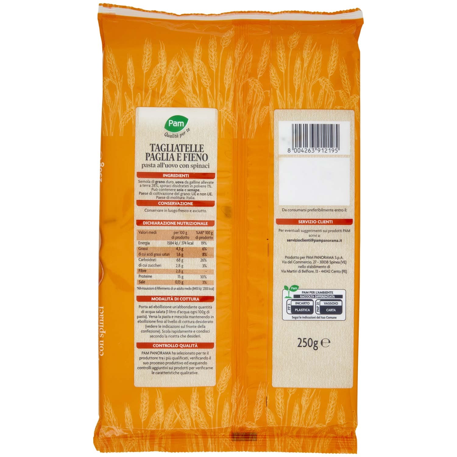 PAM Qualità per te Tagliatelle Paglia e Fieno 250 g – immagine 5