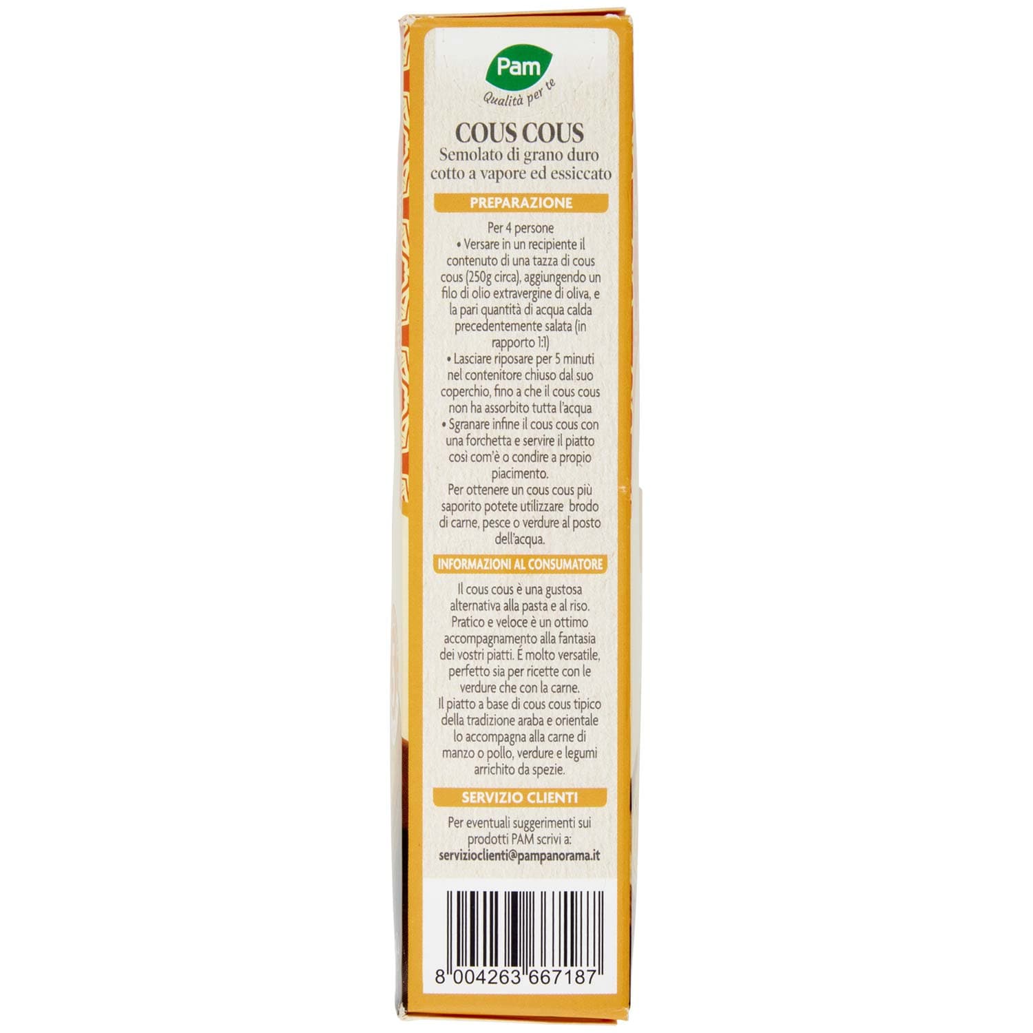 PAM PANORAMA Cous Cous 500 g – immagine 6