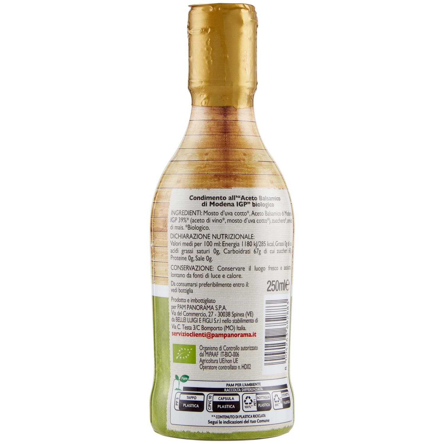 BIO Crema all'Aceto Balsamico di Modena IGP" Biologica 250 ml – immagine 5