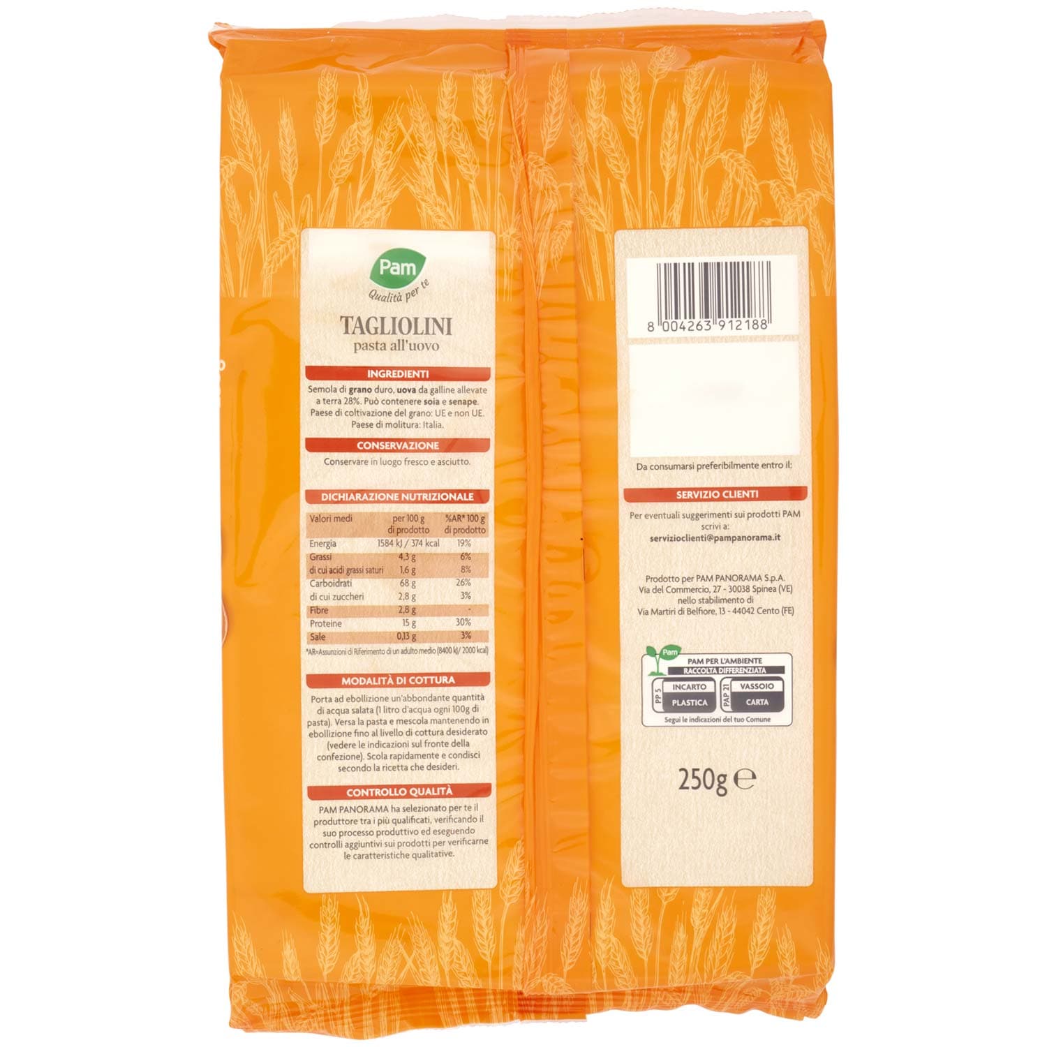 PAM Qualità per te Tagliolini pasta all uovo 250 g – immagine 5
