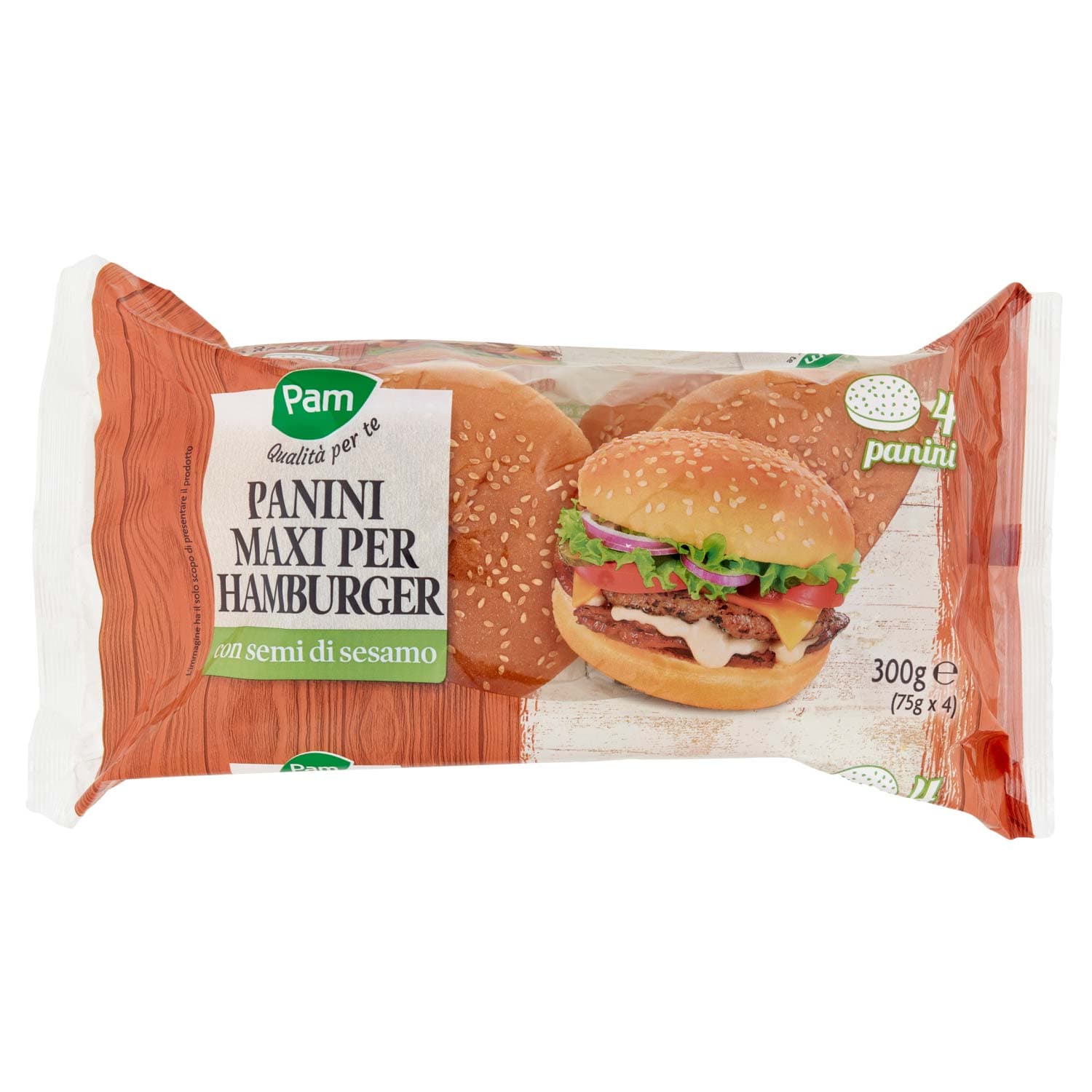 PAM Qualità per te Panini Maxi per Hamburger 4 x 75 g – immagine 3