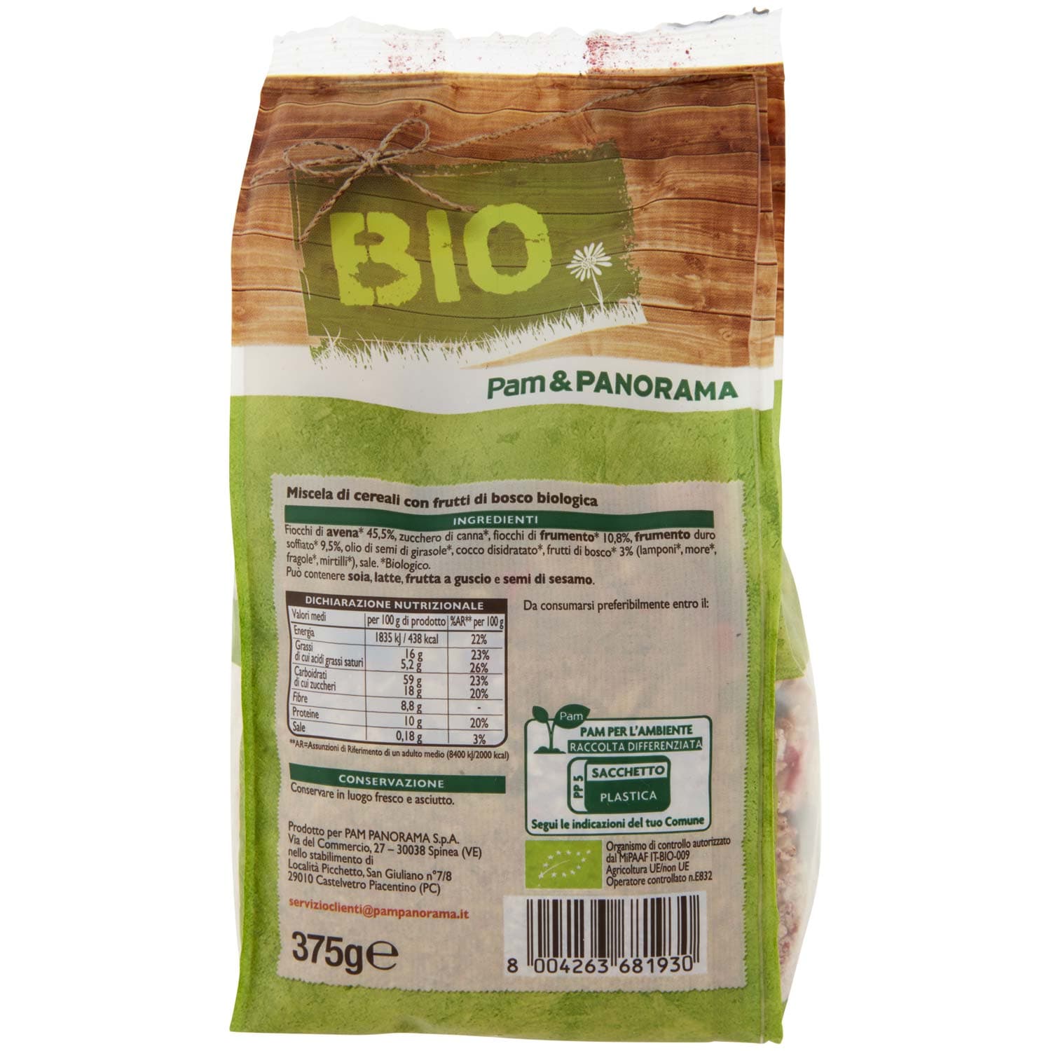 BIO Muesli croccante con frutti di bosco 375 g – immagine 5