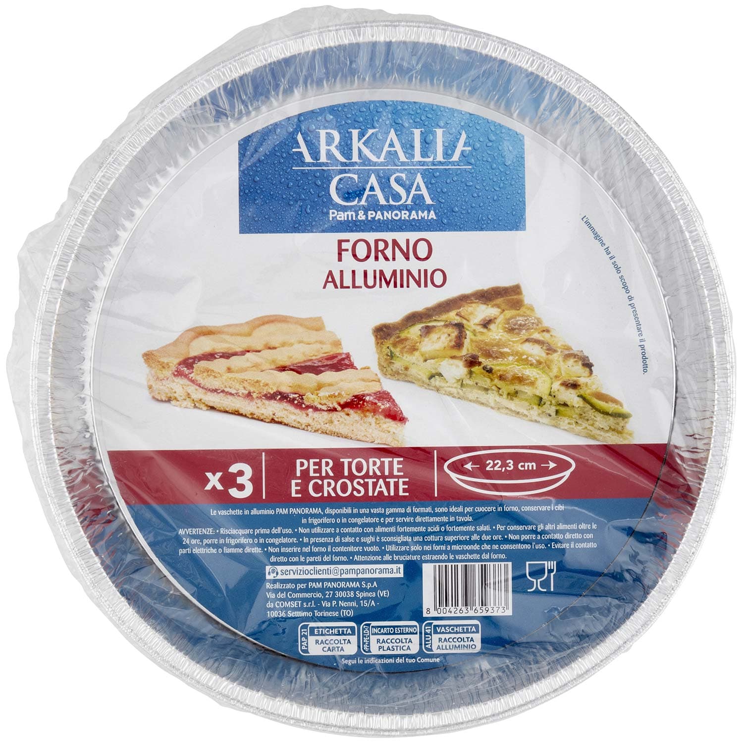 PAM PANORAMA Vaschette alluminio Forno per Torte e Crostate 3 pz – immagine 3