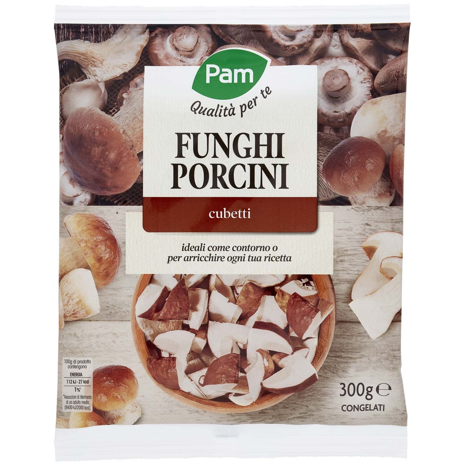 PAM Qualità per te Funghi Porcini cubetti Congelati 300 g – immagine 3