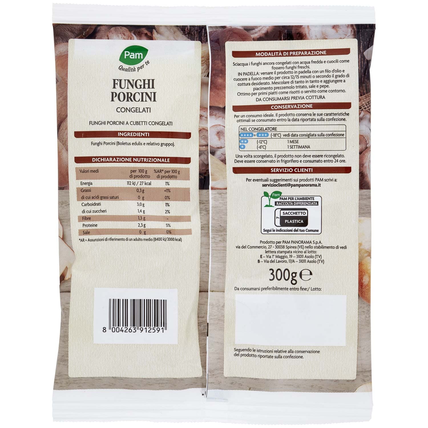 PAM Qualità per te Funghi Porcini cubetti Congelati 300 g – immagine 5