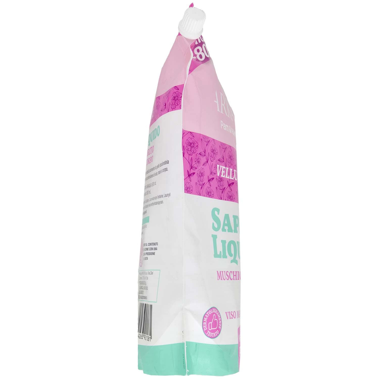 ARKALIA Sapone Liquido Muschio Fiorito Viso Mani e Corpo Ricarica 2 L – immagine 4