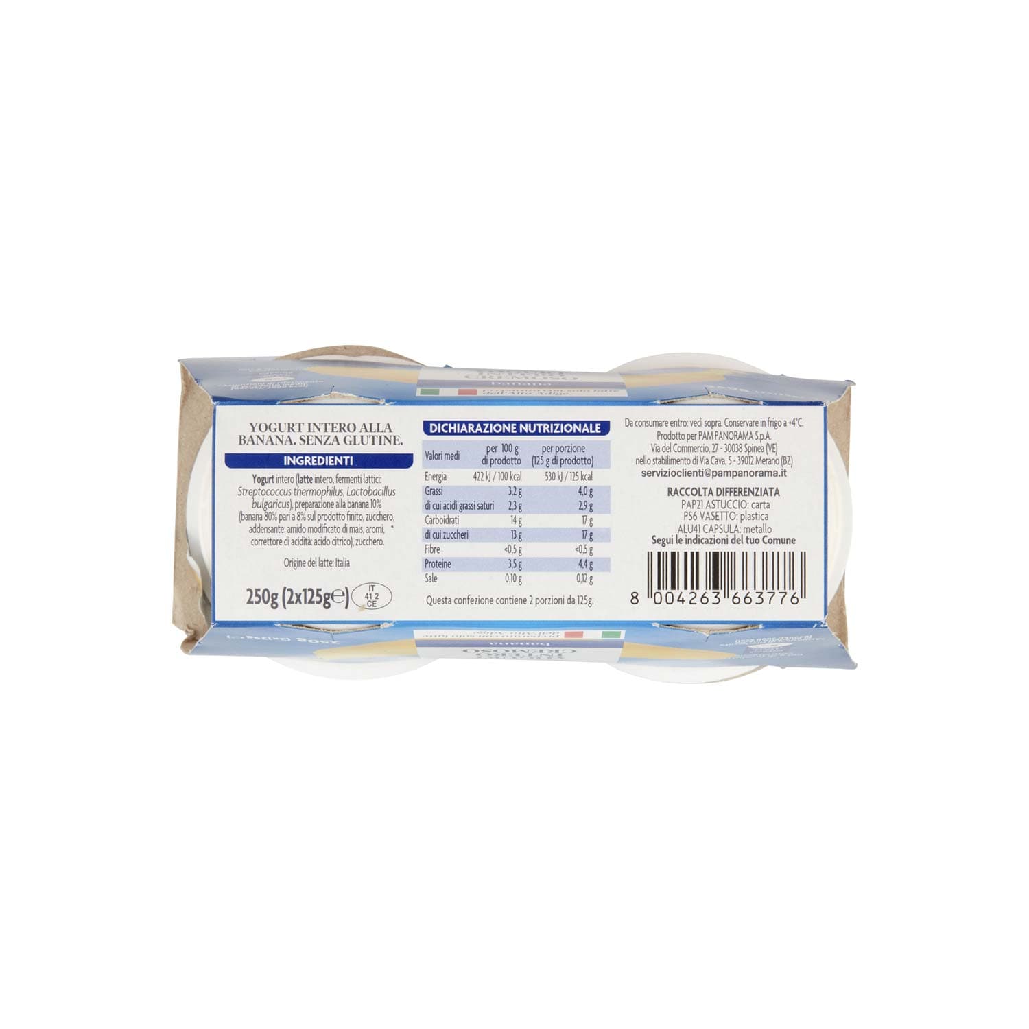 PAM PANORAMA Yogurt intero Cremoso alla Banana 250g (125g x2) – immagine 8