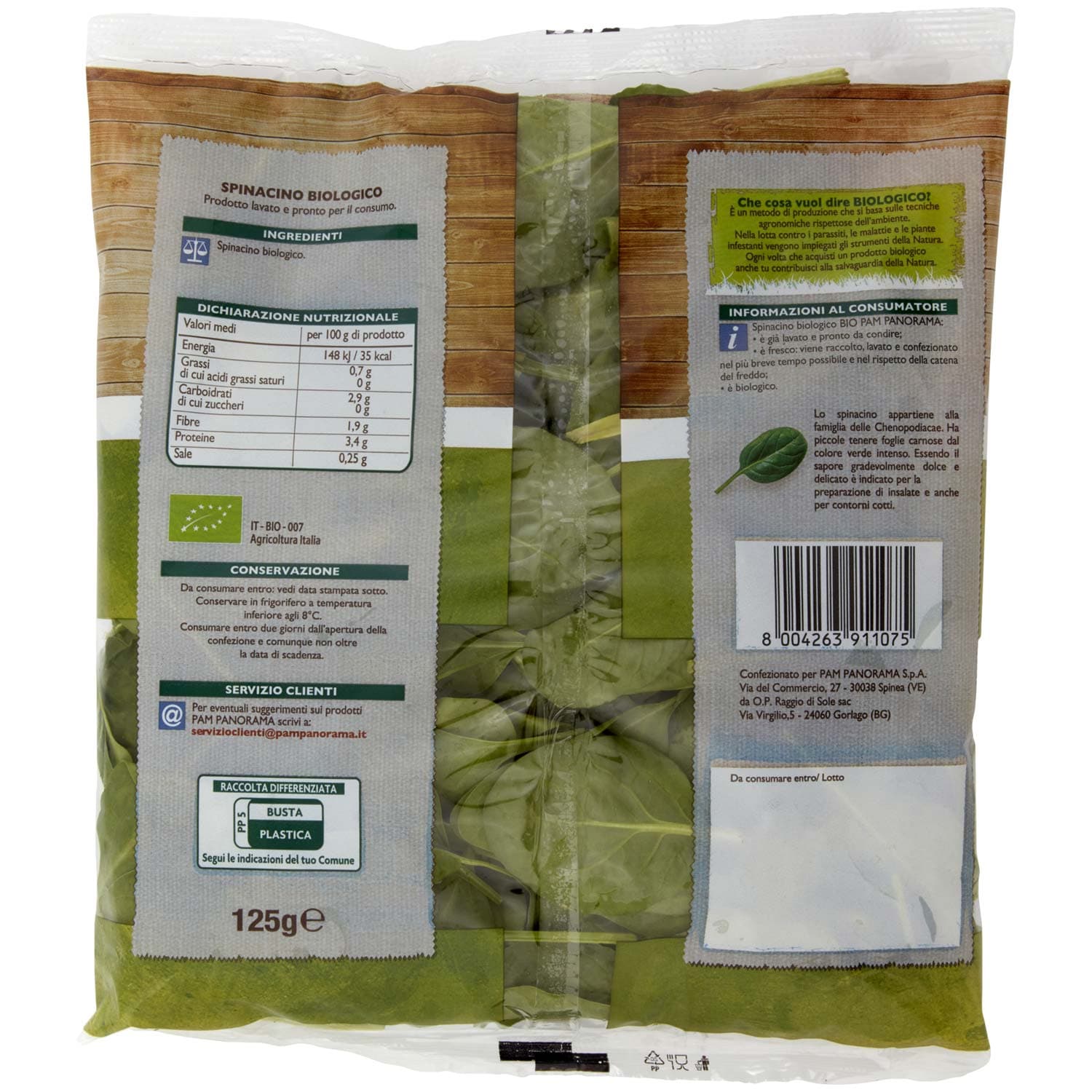 BIO Spinacino Biologico 125 g – immagine 5