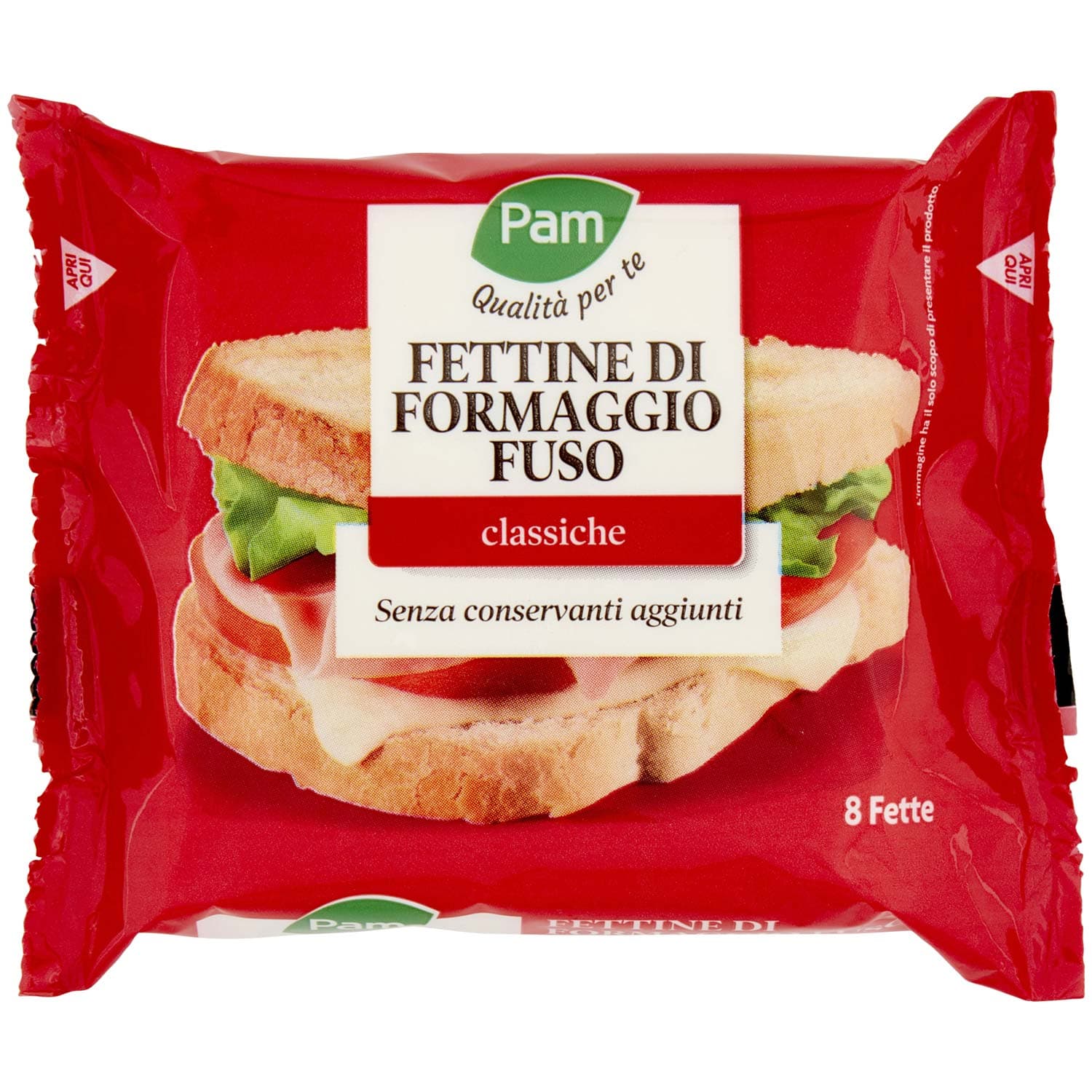 PAM Qualità per te Fettine di Formaggio Fuso 8 Pezzi 200 g – immagine 3